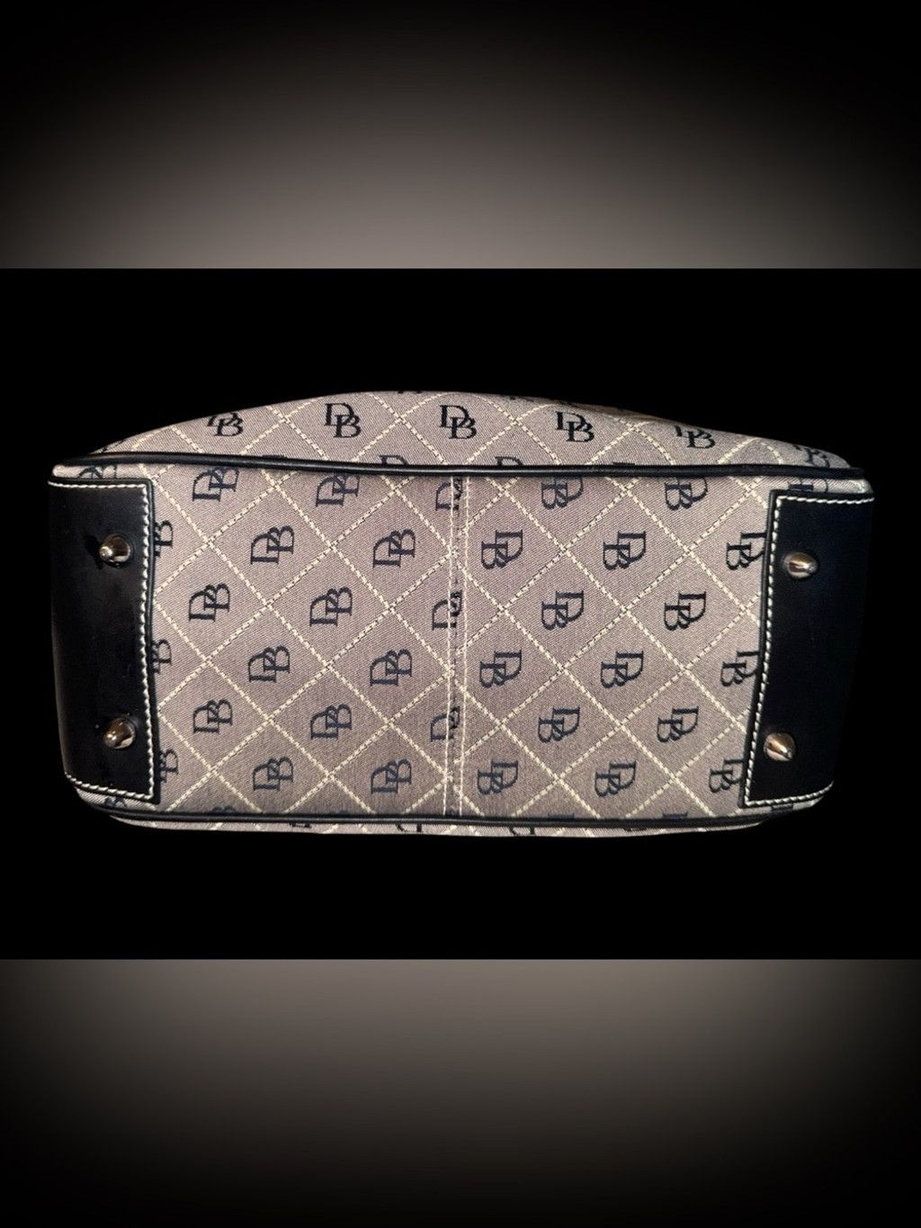 Dooney & Bourke Dooney & Bourke Black Monogram Satchel with Black Trim Size ONE SIZE - 7 Thumbnail