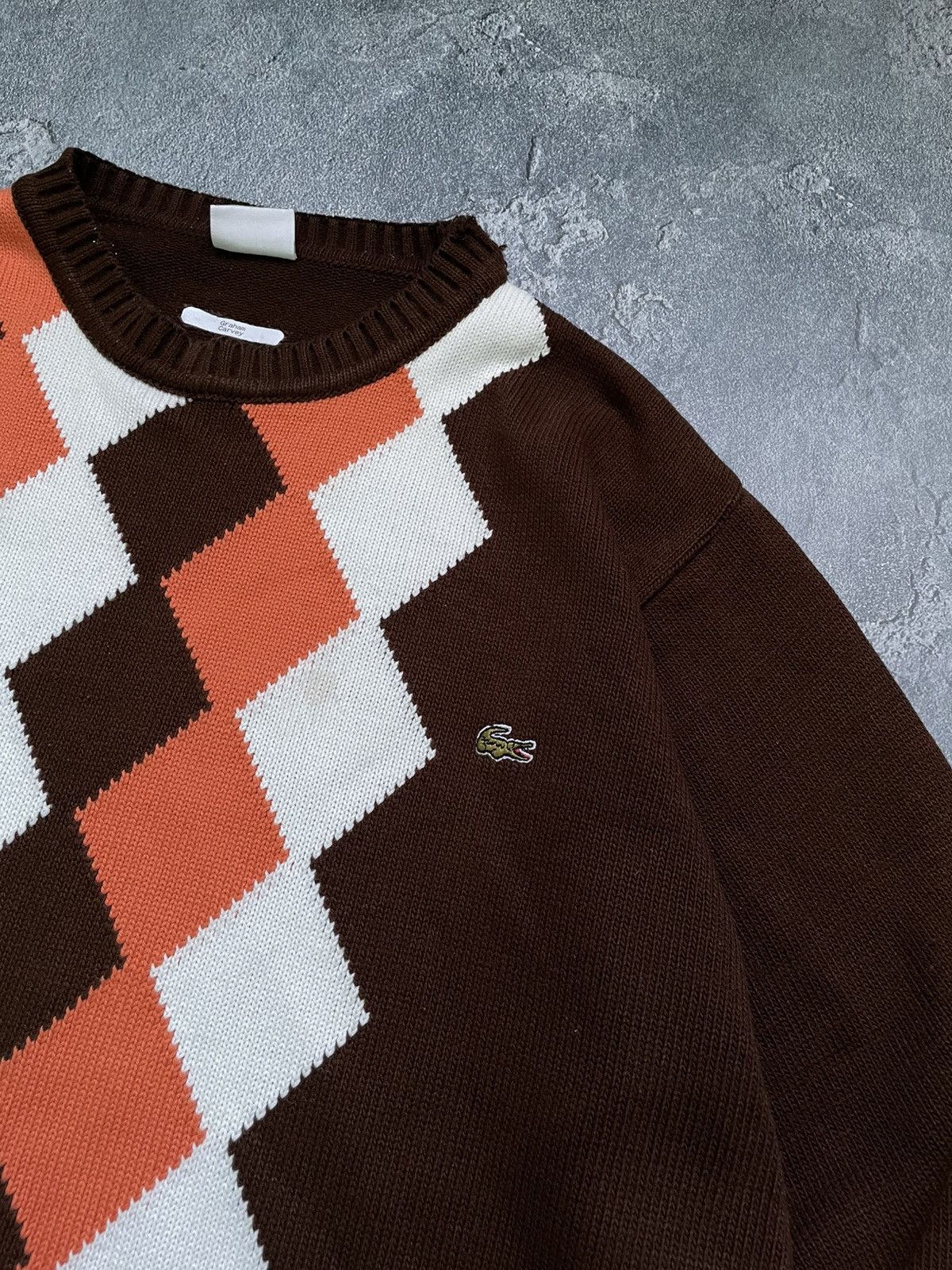 Lacoste Vintage Lacoste Cotton & Acrylic Sweater Luxury Style Size US XL / EU 56 / 4 - 2 Thumbnail