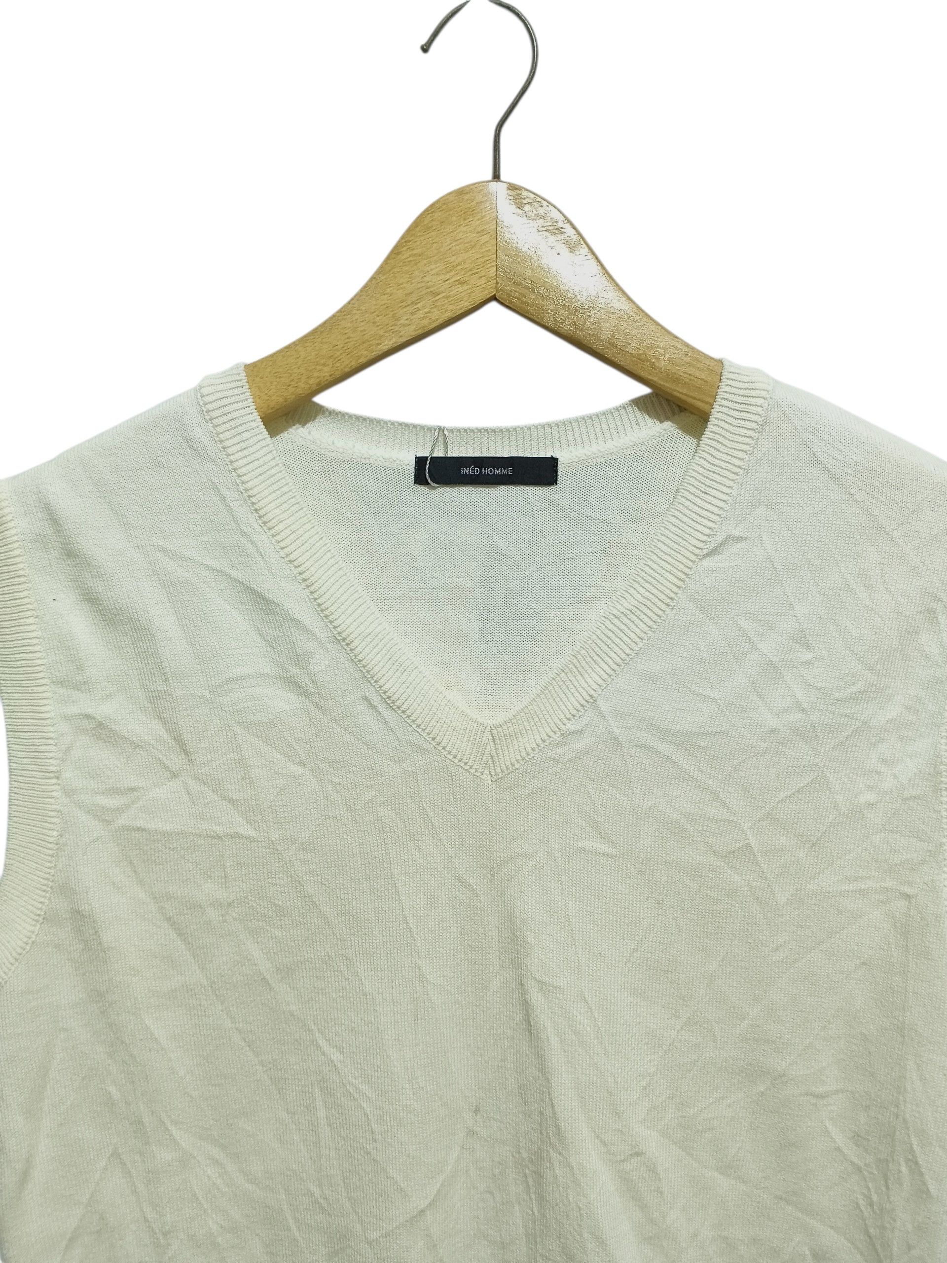 Yohji Yamamoto Ined Homme By Yohji Yamamoto White Knit Vest Size US XS / EU 42 / 0 - 3 Thumbnail