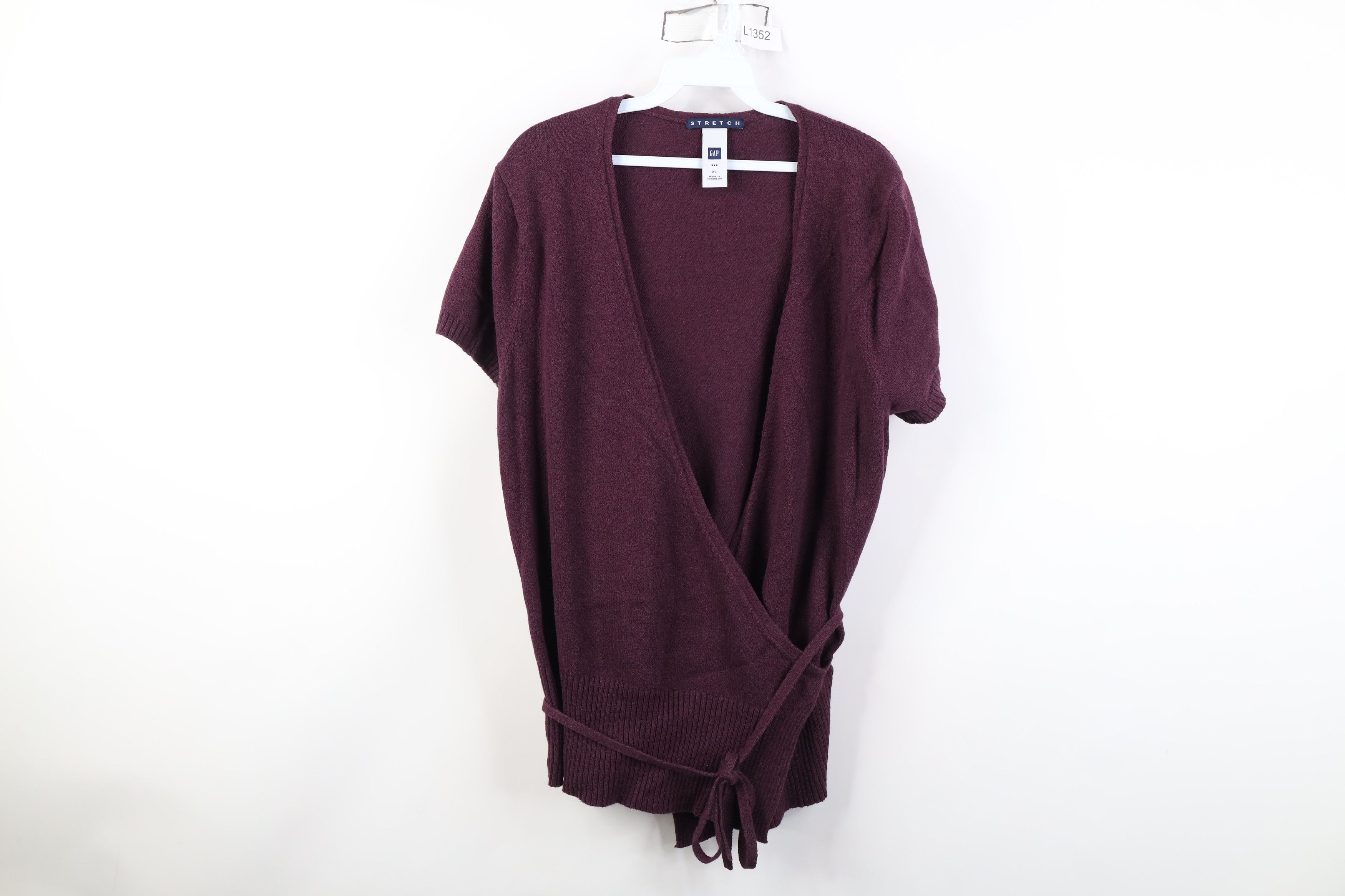 Gap Vintage Y2K Gap Knit Babydoll Tie Wrap Sweater Purple Size XL / US 12-14 / IT 48-50 - 1 Thumbnail