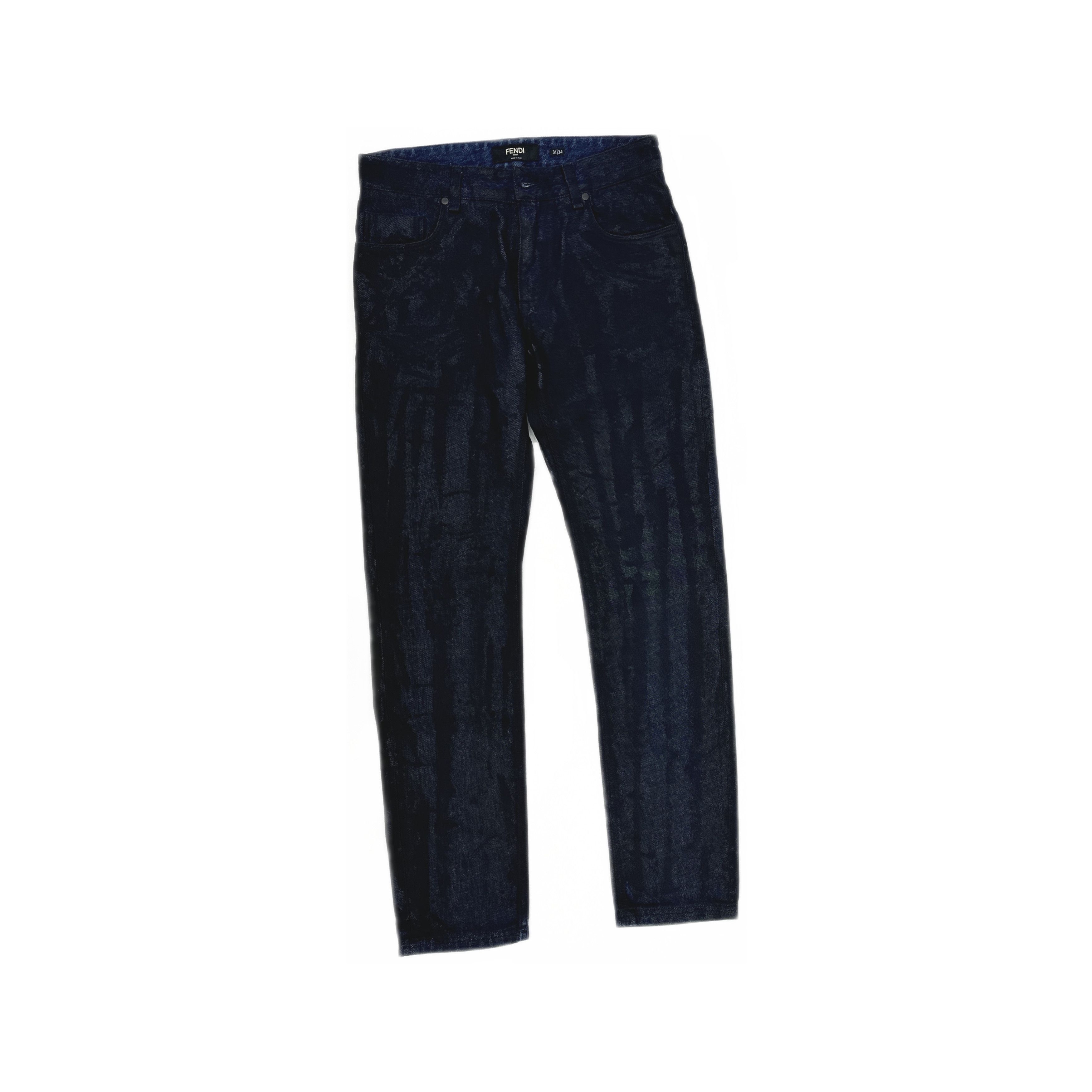 Fendi Fendi Monogram Pattern Denim Jeans Size 31 Size US 31 - 1 Thumbnail