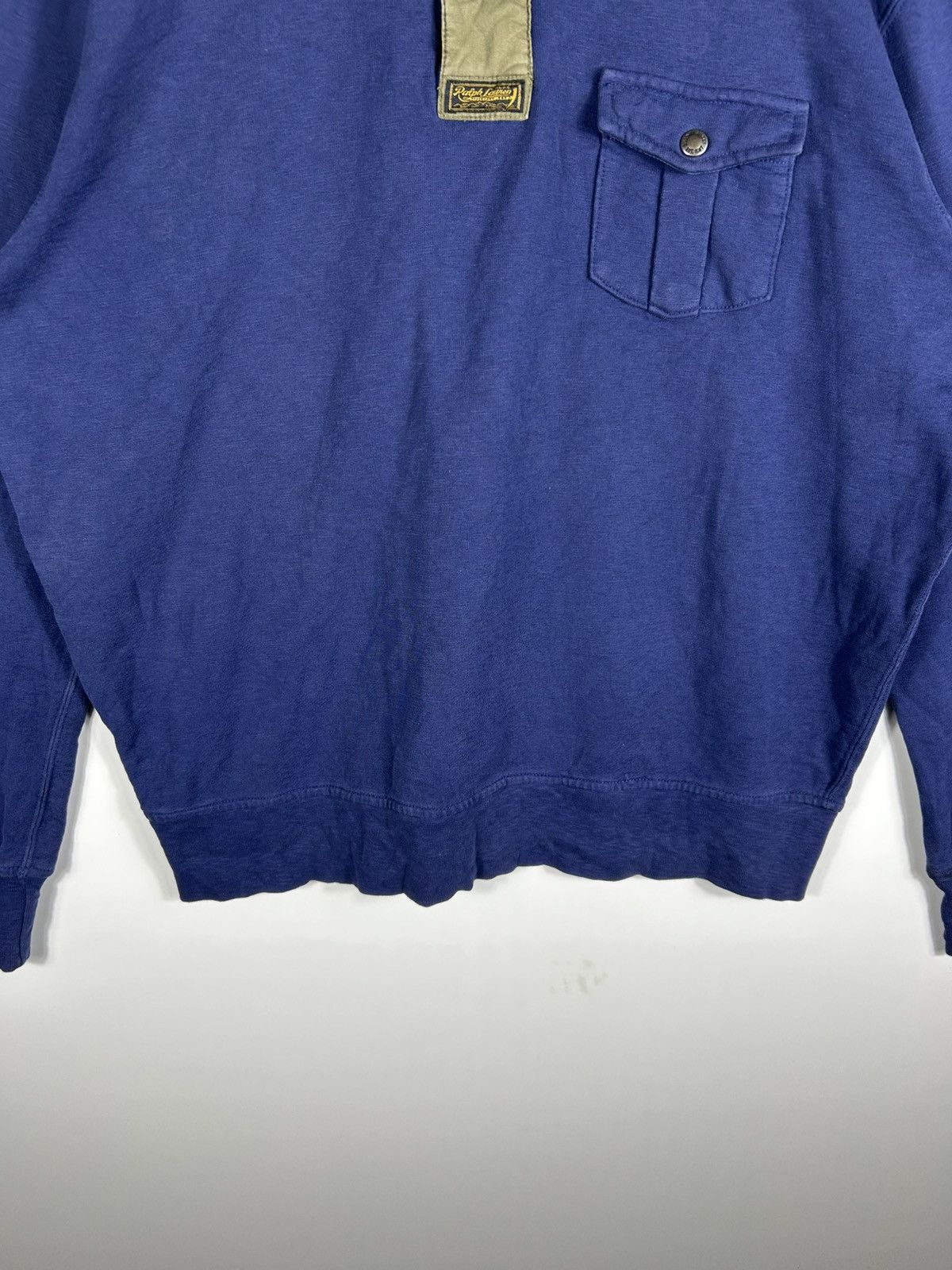 Polo Ralph Lauren ⚡️Vintage Y2K Polo Ralph Lauren Half Zipper Sweatshirt Size US XXL / EU 58 / 5 - 5 Thumbnail