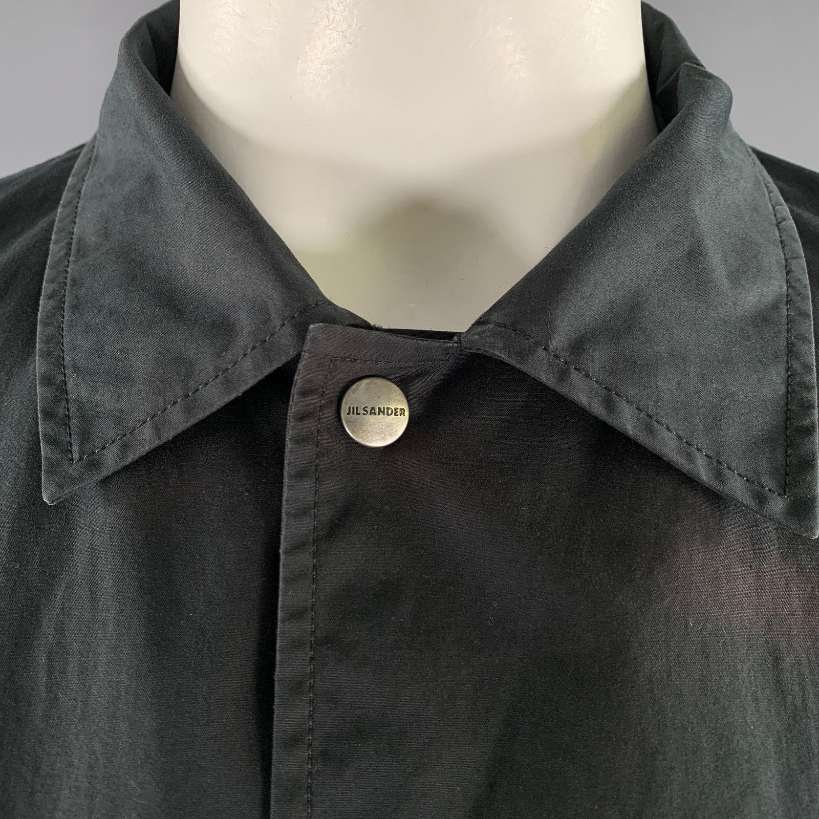 Jil Sander JIL SANDER Size 42 Black Cotton Snap Button Coat Size US XS / EU 42 / 0 - 2 Thumbnail