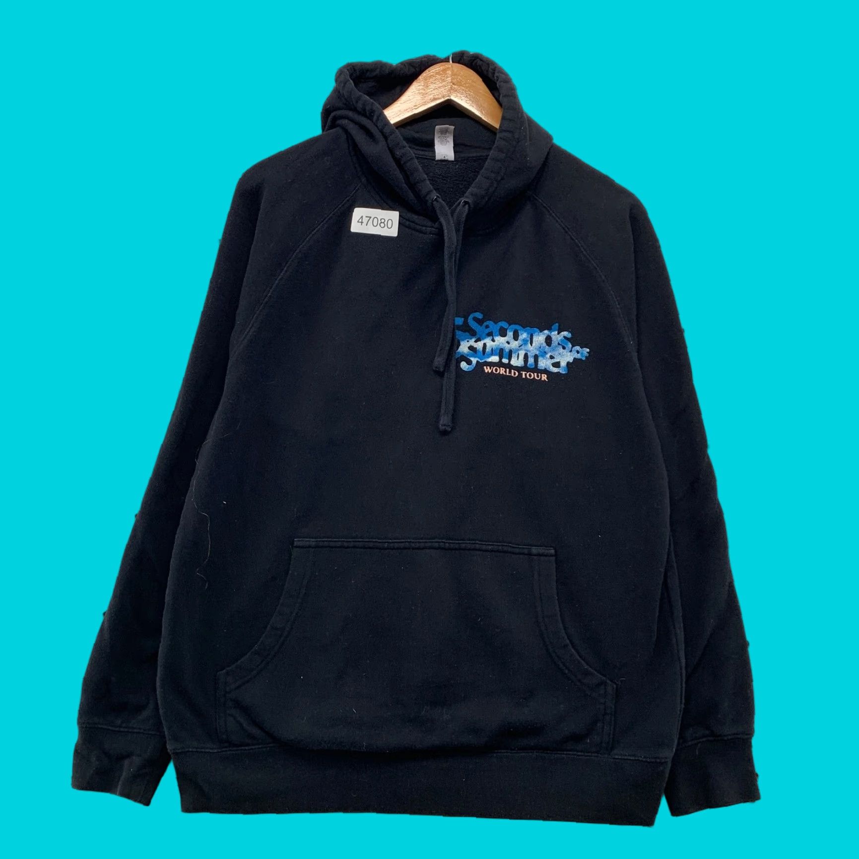 AS Colour 5 Seconds Of Summer Hoodie Mens Medium Black Take My Hand World Tour Shirt Size US L / EU 52-54 / 3 - 1 Thumbnail