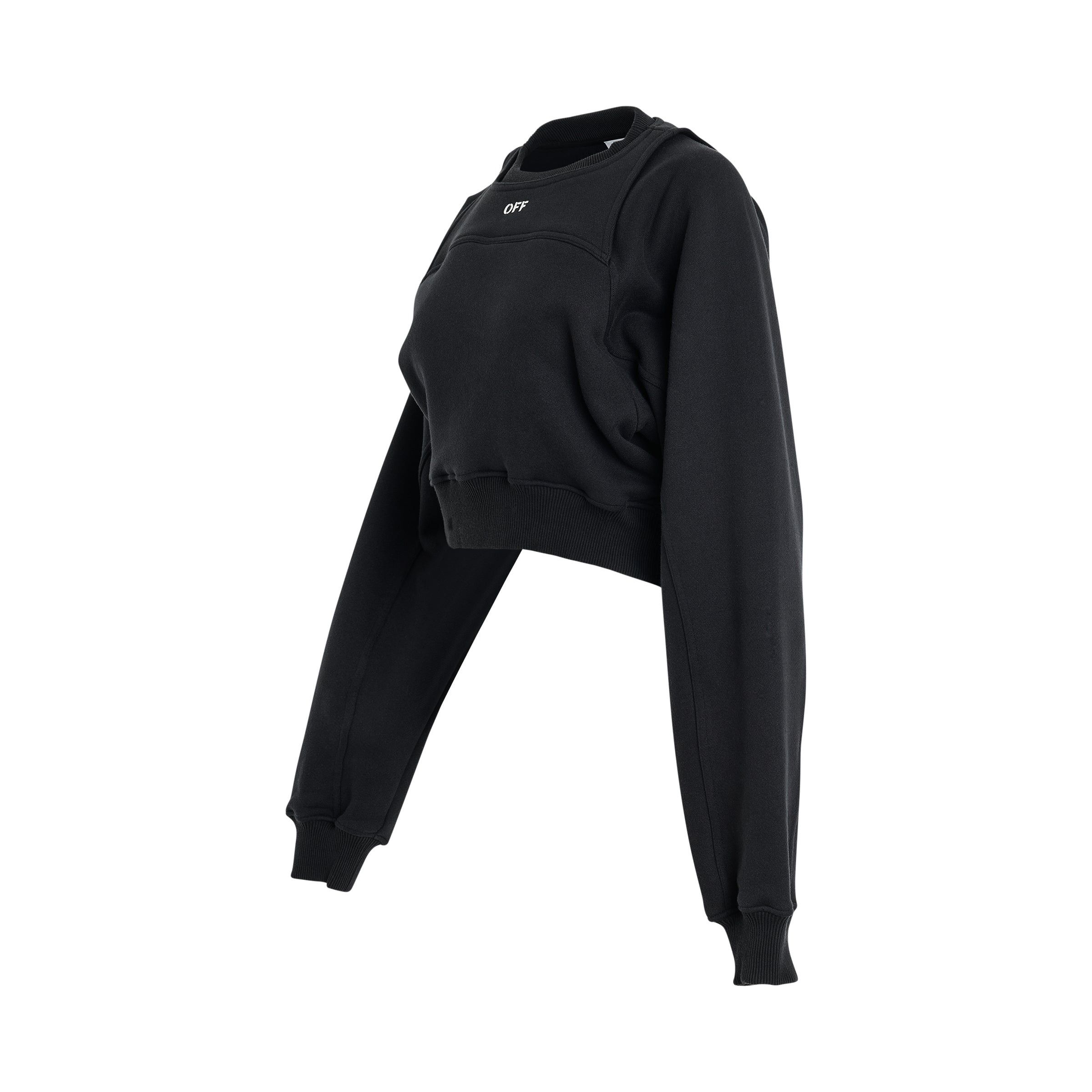 Off-White o1y1225 Crewneck Sweatshirt in Black Size L / US 10 / IT 46 - 2 Thumbnail