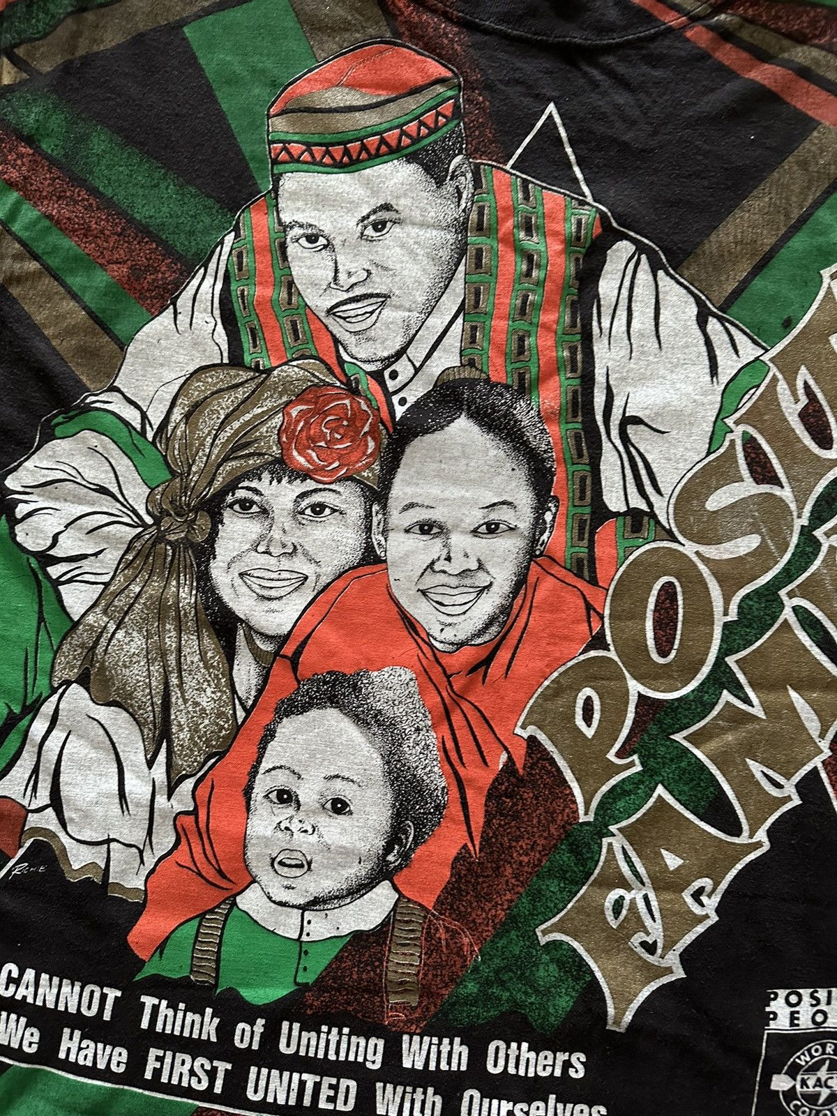 Rap Tees × Vintage Vintage 90s Kacy World Colours - Positive People Size US XL / EU 56 / 4 - 3 Thumbnail