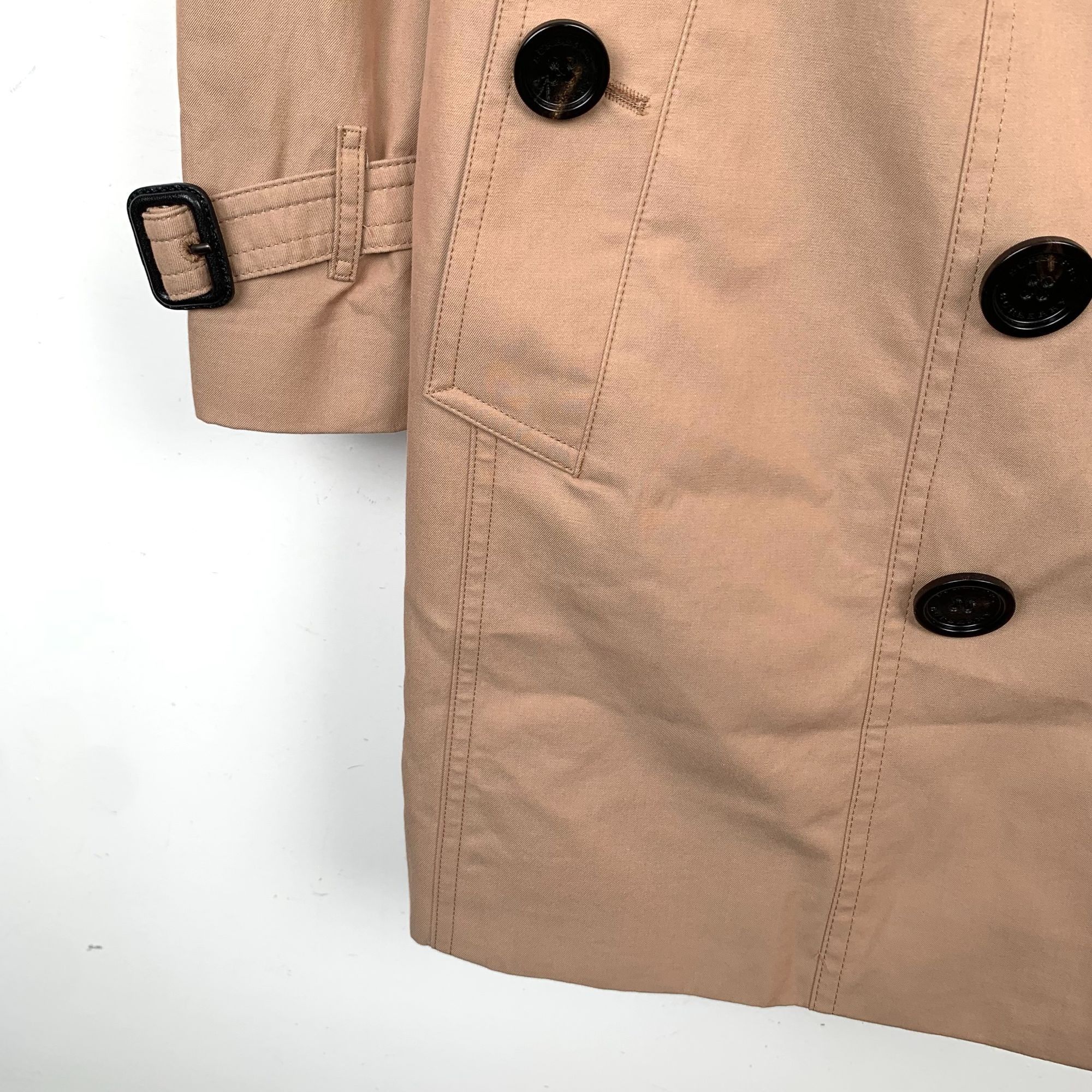 Burberry Burberry Brown Cotton Double-Breasted Trench Coat with Belt Size M / US 6-8 / IT 42-44 - 5 Thumbnail