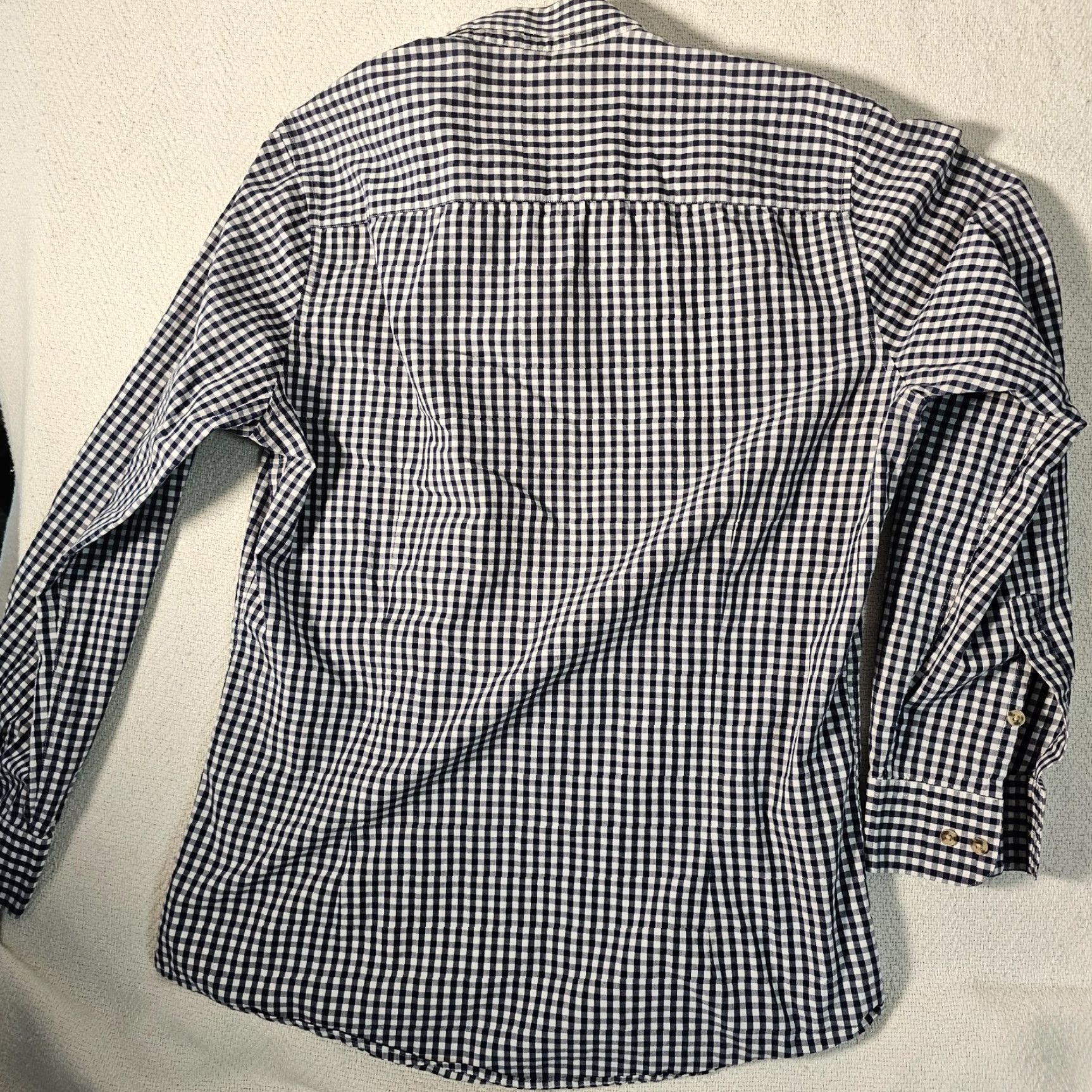 Bar III Bar III Carnaby Collection Men's Shirt Slim Long Sleeve Button-Up Navy Check Size M Size US M / EU 48-50 / 2 - 7 Thumbnail