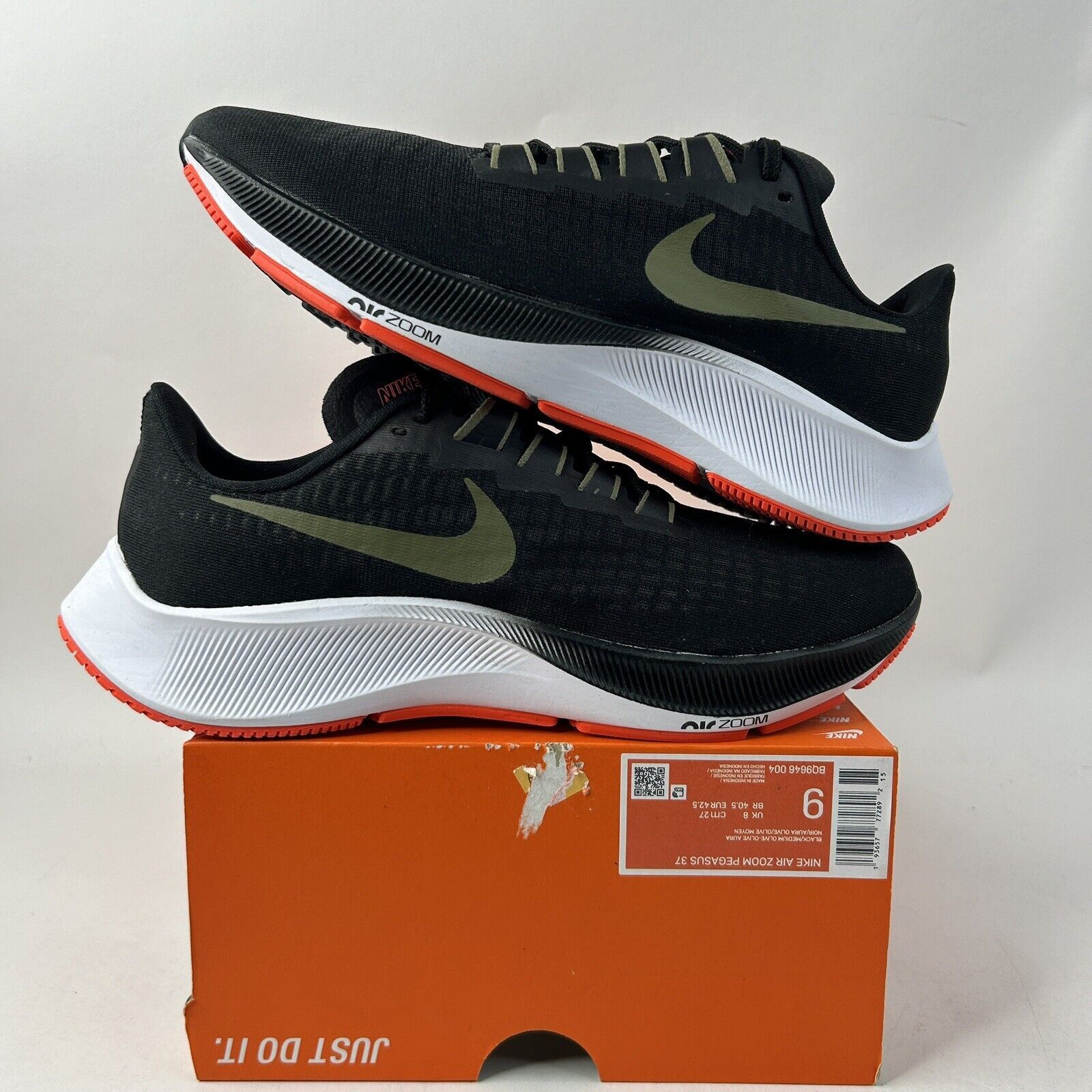 Nike Air Zoom Pegasus 37 “Black Medium Olive Green” 2024