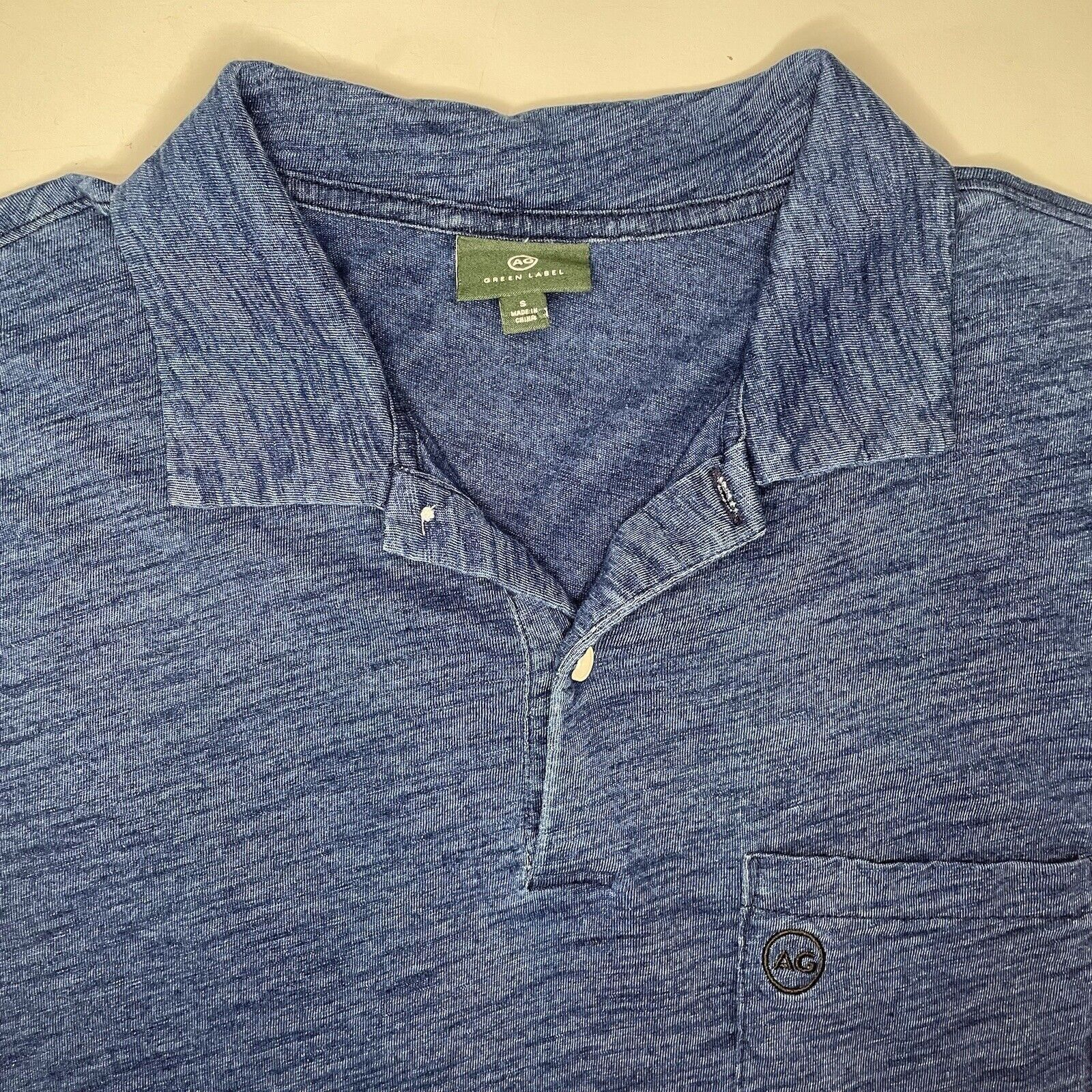 AG Adriano Goldschmied AG Adriano Goldschmied Premium Polo Shirt Blue Size S Size US S / EU 44-46 / 1 - 2 Thumbnail