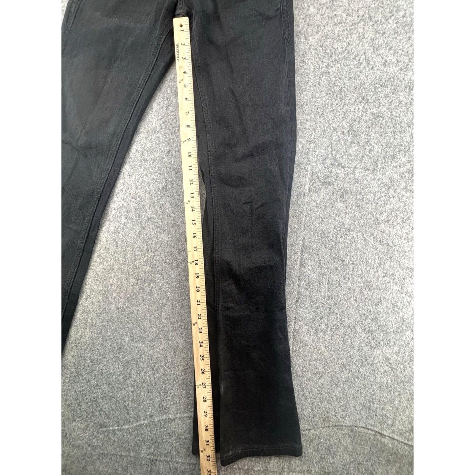 Denime Rock and Roll Cowgirl Jeans Women's Black Denim Size 25x35 Stretch 5-Pocket Rock Theme Skinny Regular Denim Jeans Boys and Girls W25XL35 Mens Womens Size 42" / US 20 - 2 Thumbnail