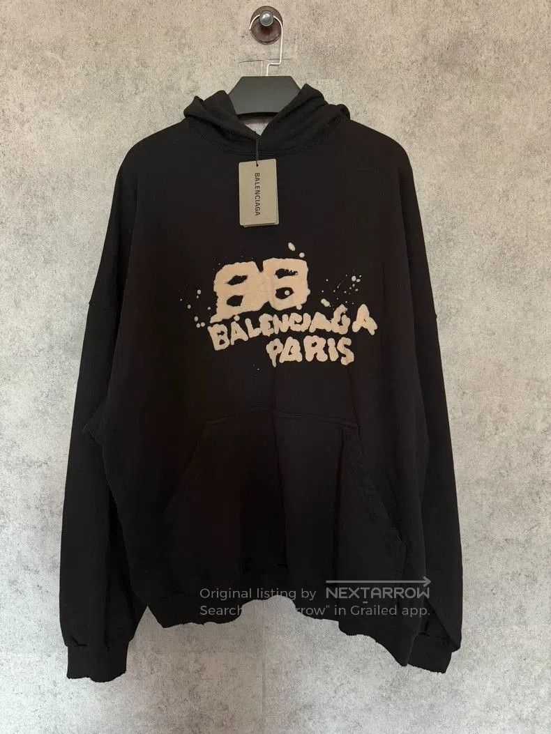 Balenciaga Balenciaga Black Ink Graffiti Hoodie. Size US XS / EU 42 / 0 - 1 Thumbnail