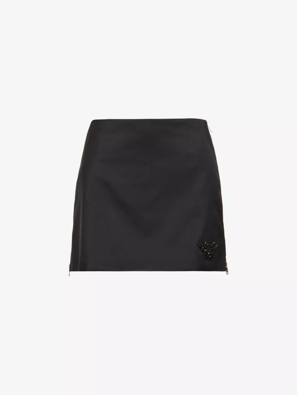 Prada Prada nylon skirt with embroidered logo Size 26" / US 2 / IT 38 - 3 Thumbnail