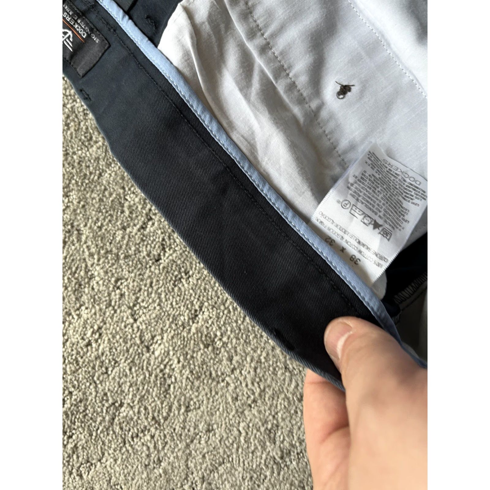 Dockers DOCKERS Mens Pants Chino 38x30 D4 Relaxed Fit Dress Blue Navy Pleated 90s Mens Apparel Size US 38 / EU 54 - 6 Thumbnail