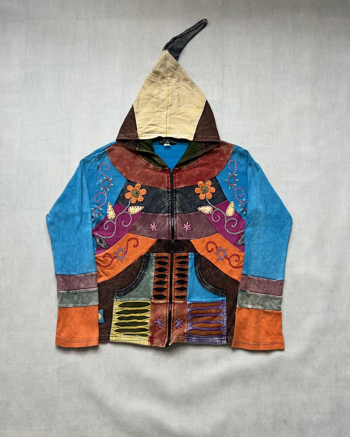 Vintage Hoodie Bares patchwork y2k vintage 90’s zipped rare Size L / US 10 / IT 46 - 1 Thumbnail