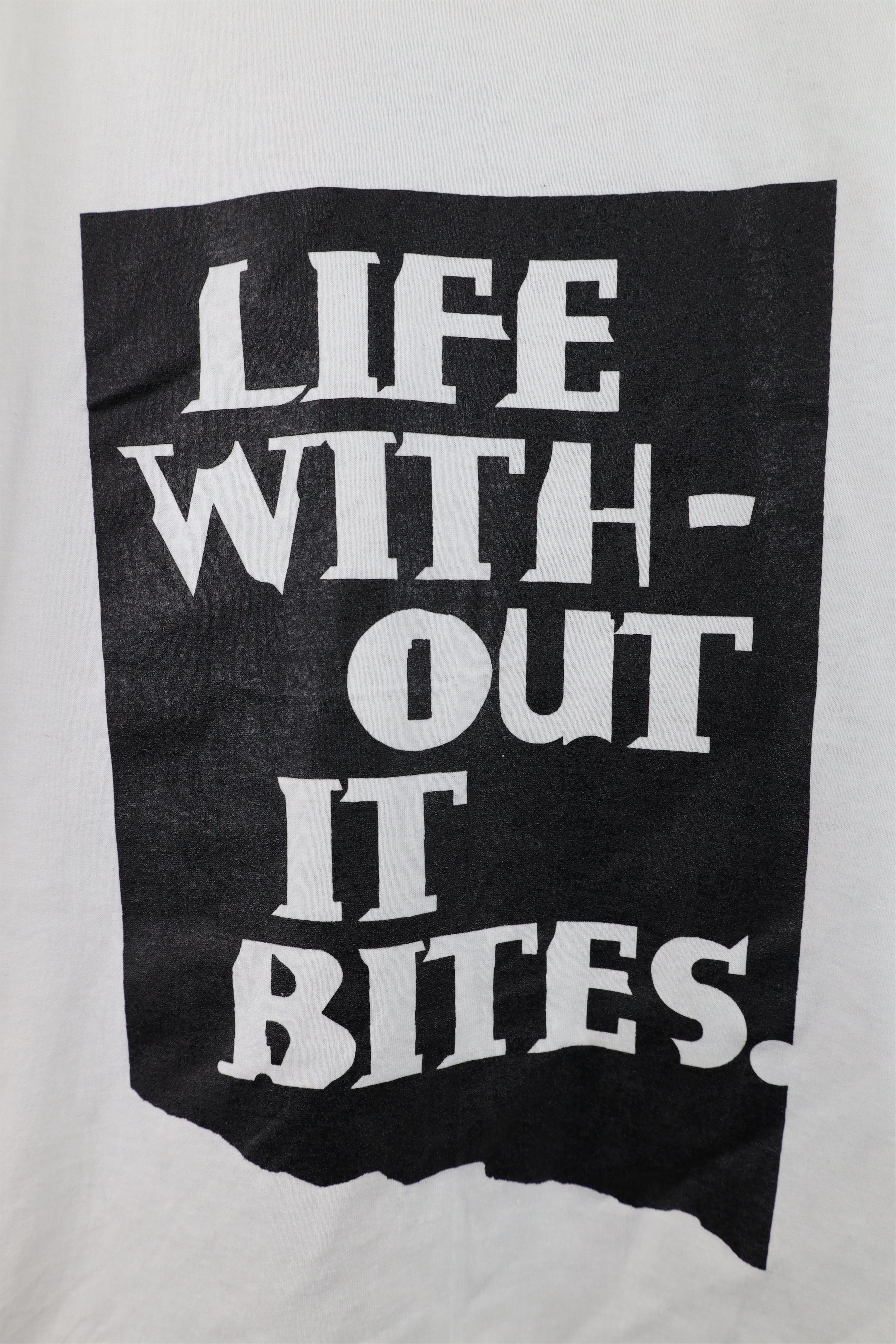 Vintage Vintage 90s Streetwear Card Life Without It Bites T-Shirt Size US XL / EU 56 / 4 - 4 Thumbnail
