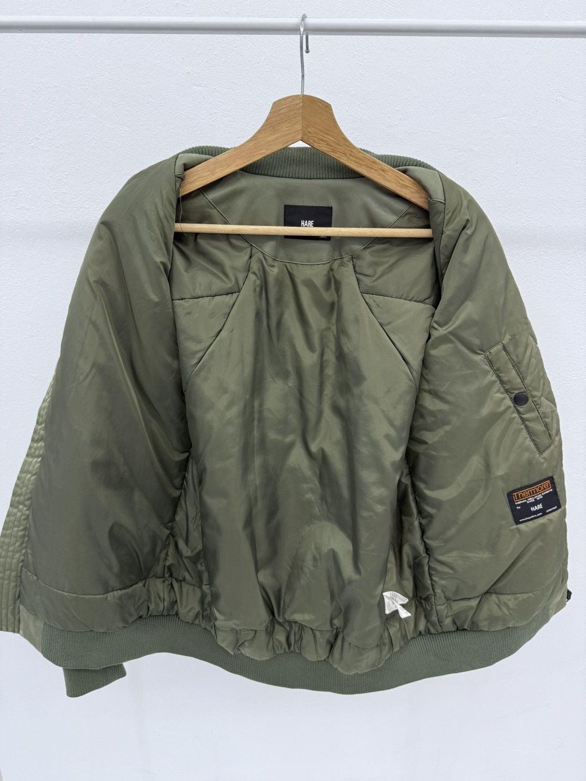 HARE Japanese Brand "HARE" MA-1 Bomber Flight Jacket Olive Green Size US S / EU 44-46 / 1 - 7 Thumbnail
