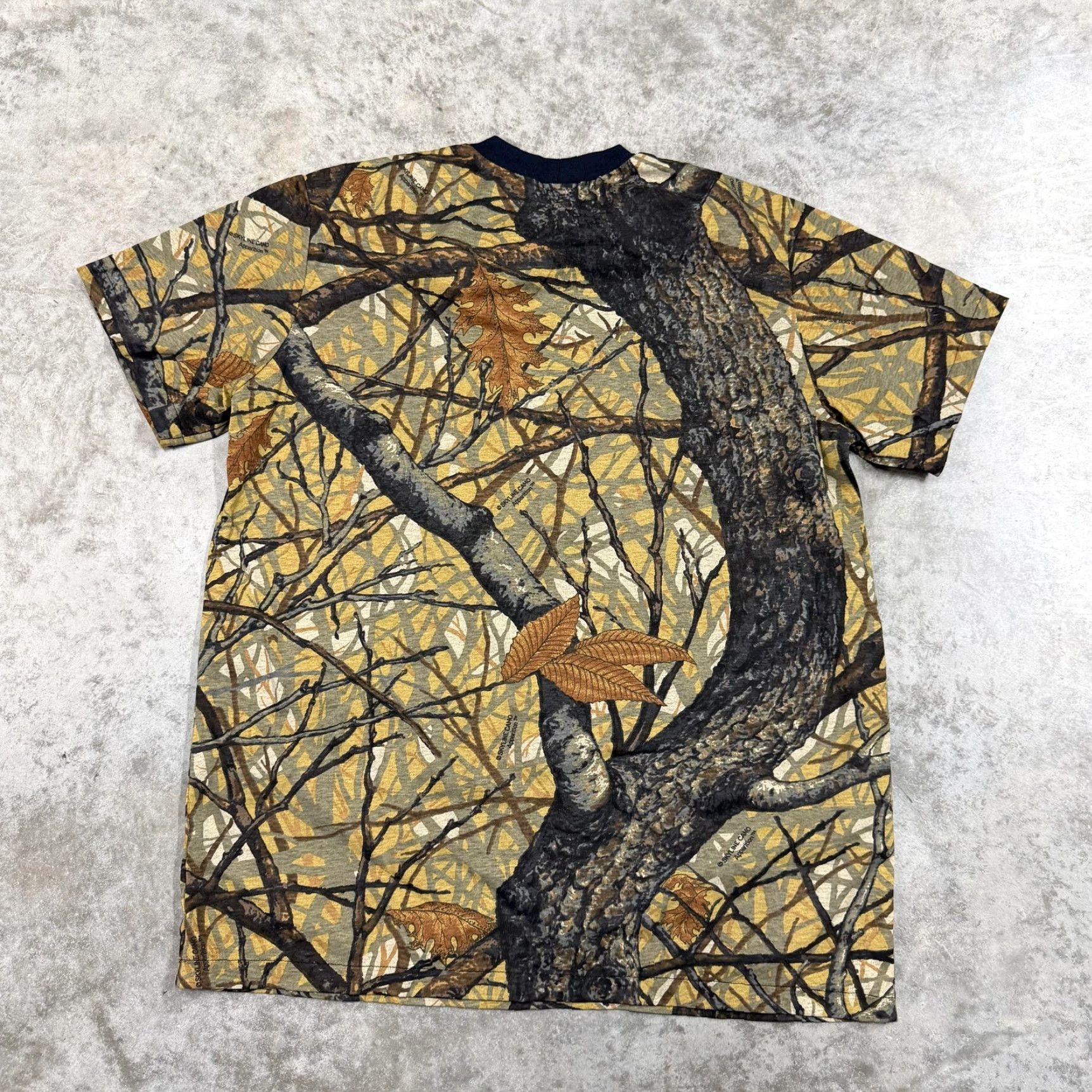 Vintage Skyline Camo Shirt Mens XL Brown Camouflage Hunting Outdoor Graphic Tee Size US XL / EU 56 / 4 - 5 Thumbnail