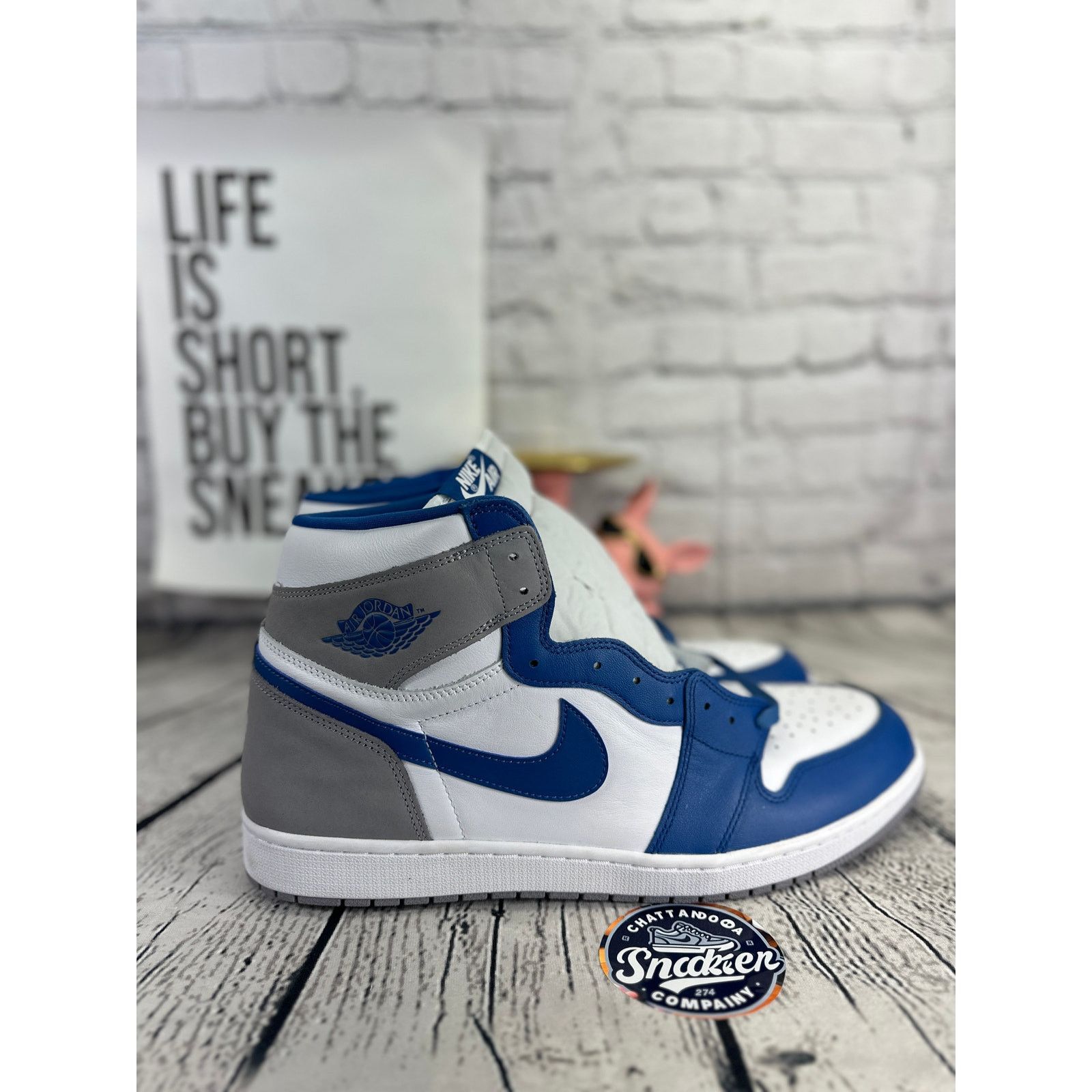 Nike Nike Air Jordan 1 Mens Size 18 True Blue Retro High OG NEW Size US 15 / EU 48 - 5 Thumbnail