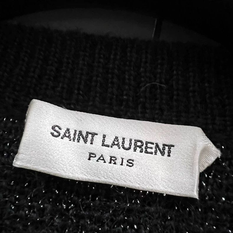 Saint Laurent Paris Saint Laurent Intarsia with silver thread sweater 2504-Next Size US XS / EU 42 / 0 - 3 Thumbnail