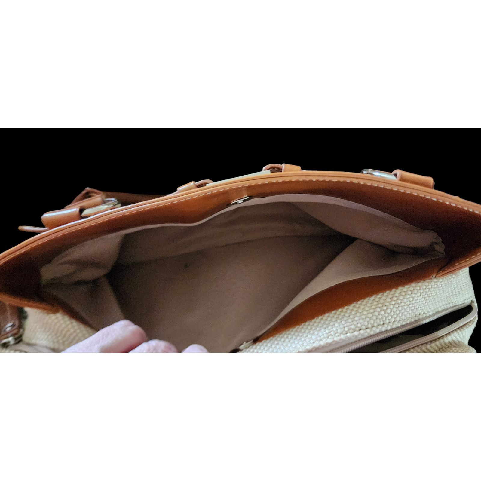 Giani Bernini Vintage Giani Bernini cream and aldo brown shoulder bag. Size ONE SIZE - 5 Thumbnail
