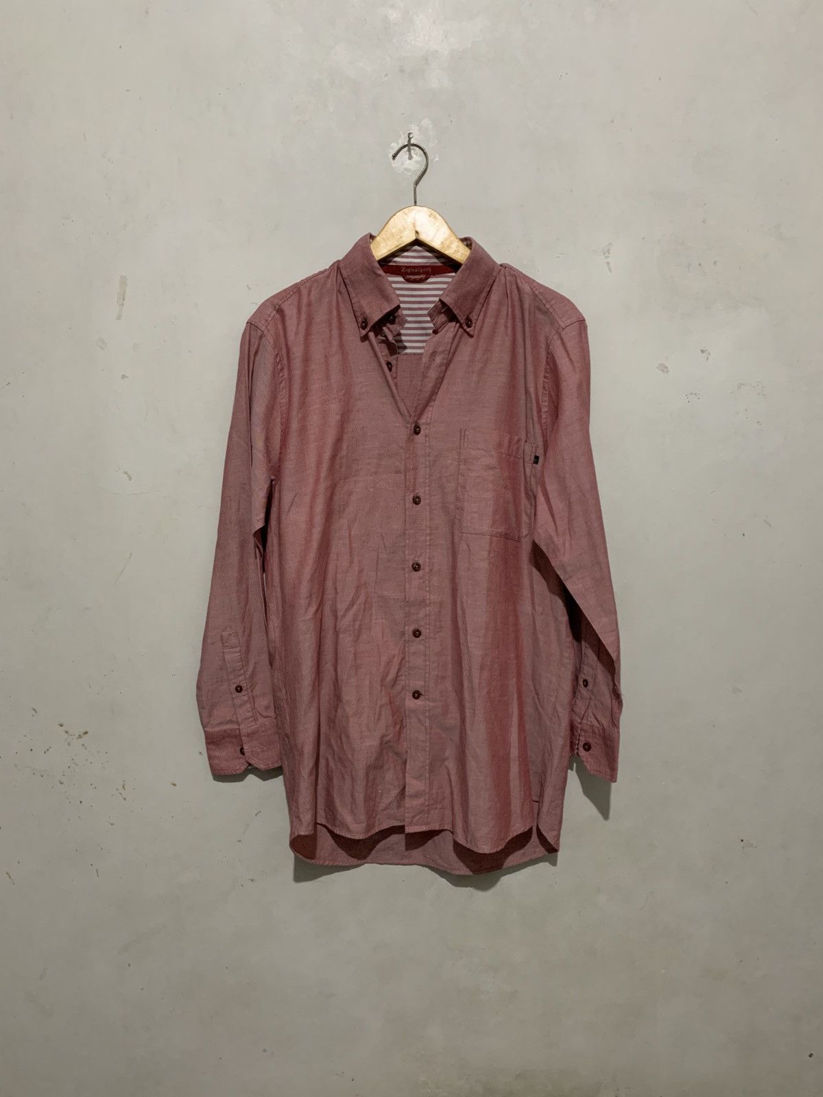 Ermenegildo Zegna Shirt Zegna Cotton Red Silk L Original Authentic Size US L / EU 52-54 / 3 - 1 Thumbnail