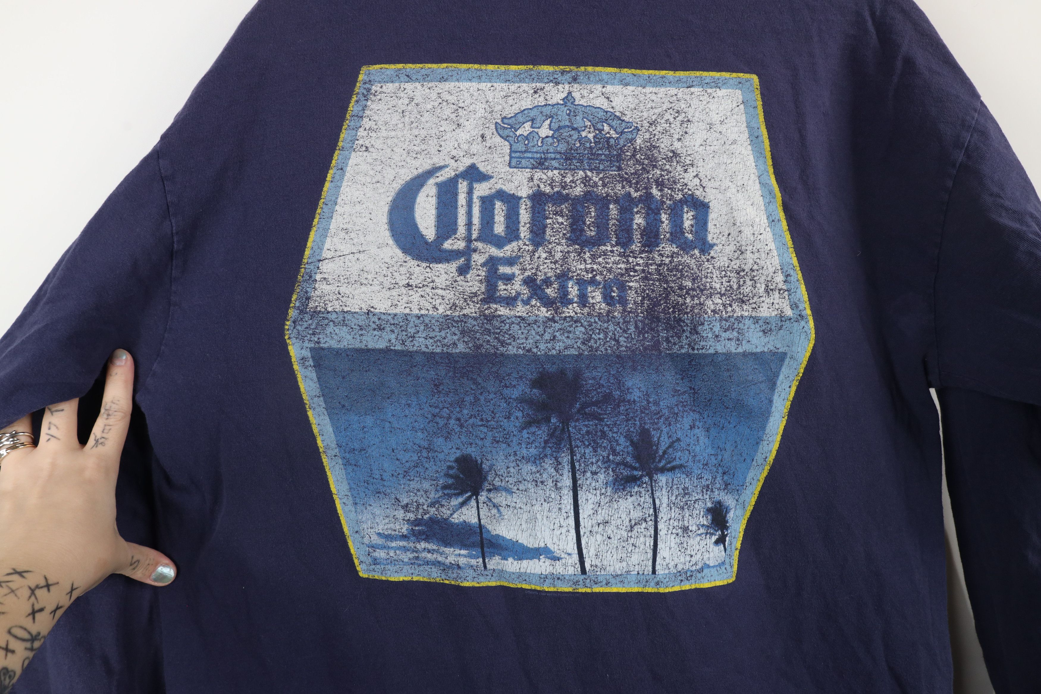 Vintage Vintage Corona Extra Beer Spell Out Long Sleeve T-Shirt Blue Size US L / EU 52-54 / 3 - 11 Thumbnail