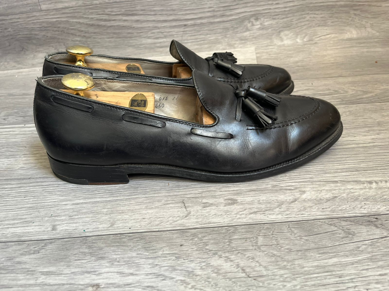 Alden Alden Black Leather Tassel Loafer Sz 13C Size US 13 / EU 46 - 4 Thumbnail