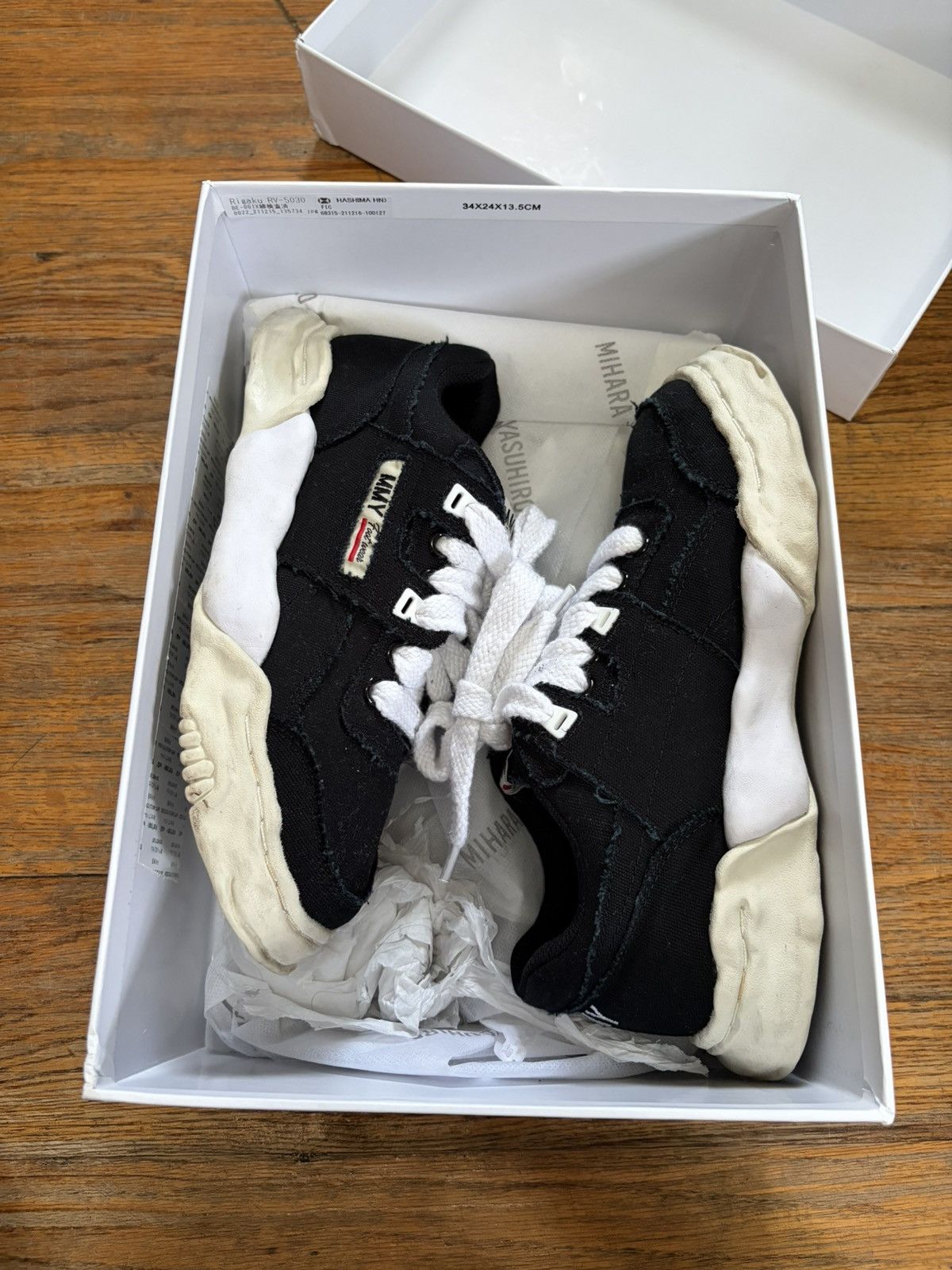 Maison MIHARA YASUHIRO Maison Mihara Yasuhiro Parker OG Sole Canvas Low Black White Size US 7.5 / EU 40-41 - 7 Thumbnail