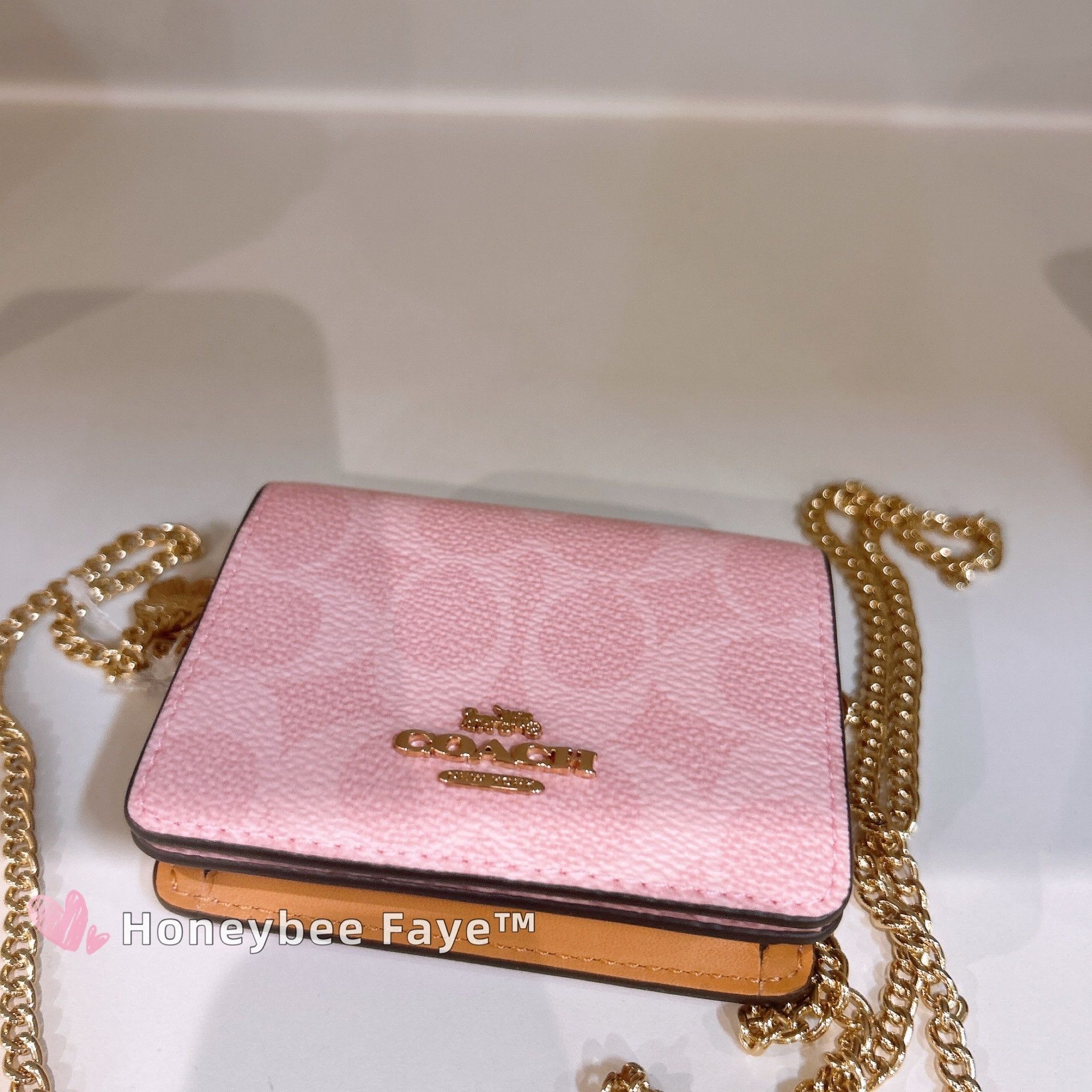 Coach Mini Wallet On A Chain Signature Canvas With Charms CEF59 Size ONE SIZE - 9 Thumbnail