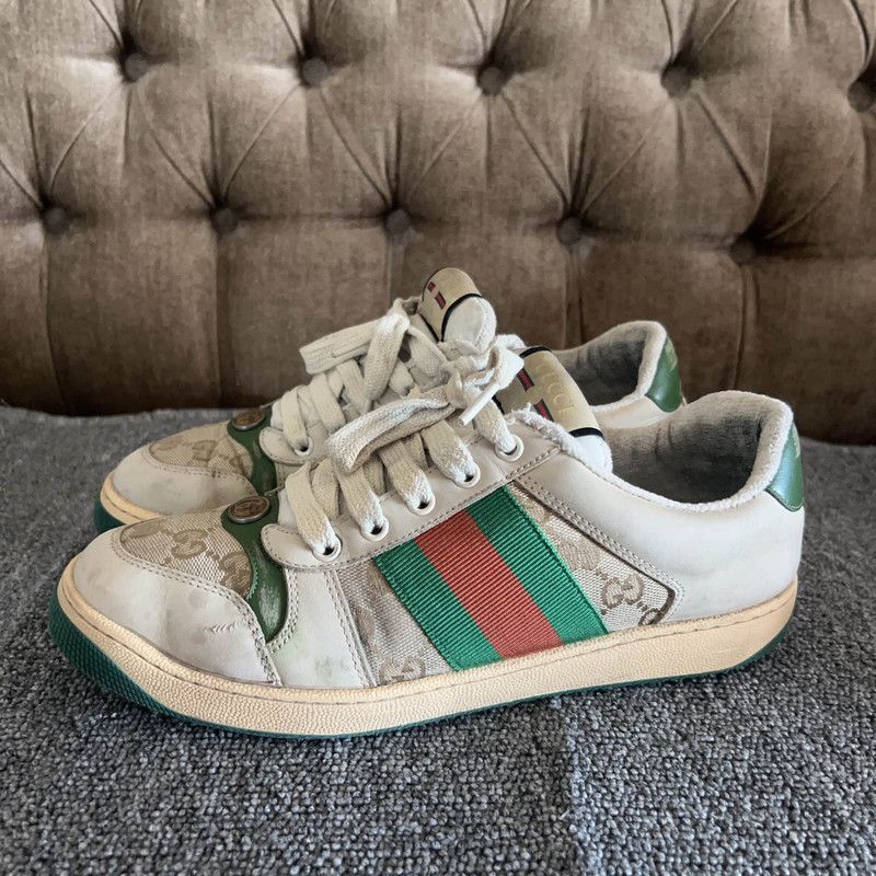 Gucci Gucci Screener Low-Top Leather Sneakers for Men Size US 8.5 / EU 41-42 - 1 Thumbnail