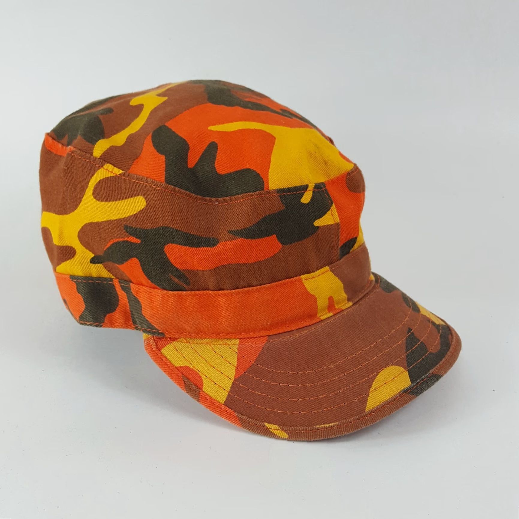Vintage VINTAGE US ARMY Combat Cap Camouflage Orange 80s 7 1/2 Snapback Hat Men Large Army Military Uniform Baseball Outdoor Retro USA Men 80s 90s 00s Size ONE SIZE - 4 Thumbnail