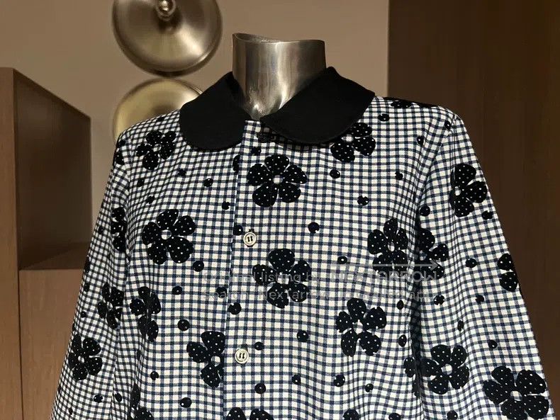 Comme des Garcons Comme Des Garcons Velvet Small Flower Checkered Blue Short Size M / US 6-8 / IT 42-44 - 5 Thumbnail