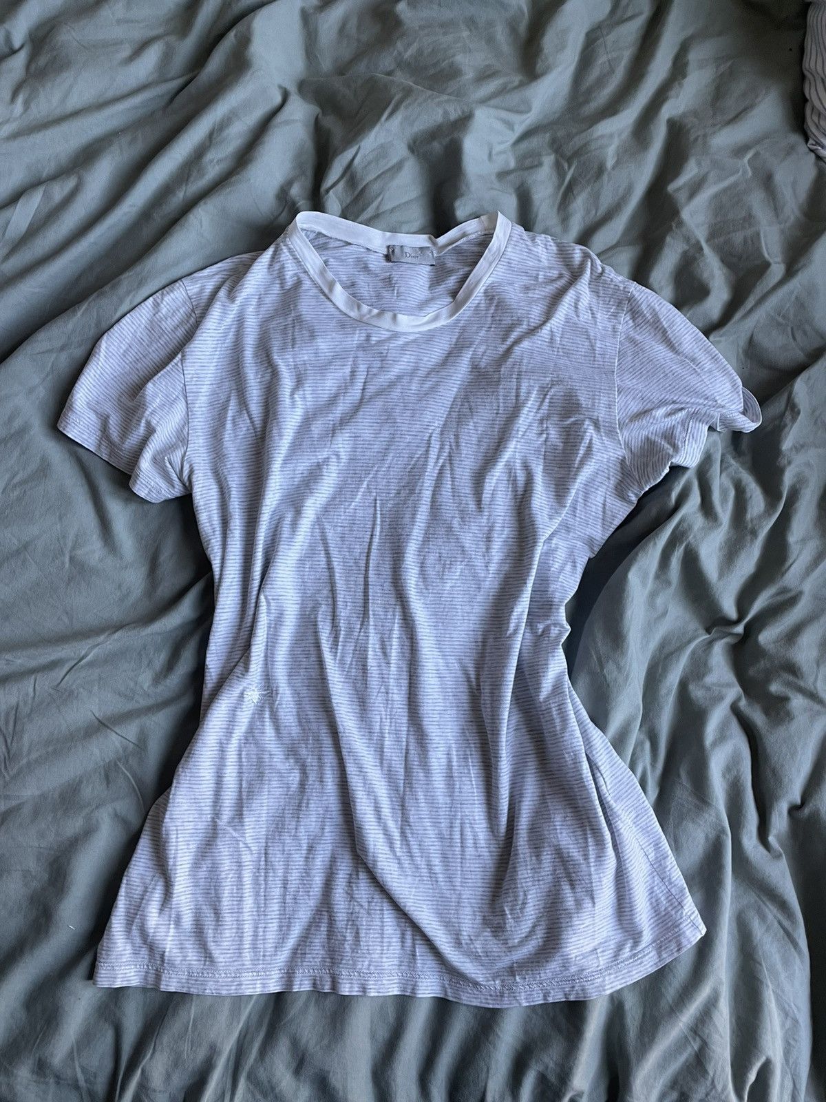 Dior SS05 Dior Homme White Runway Stripe Tee | Grailed
