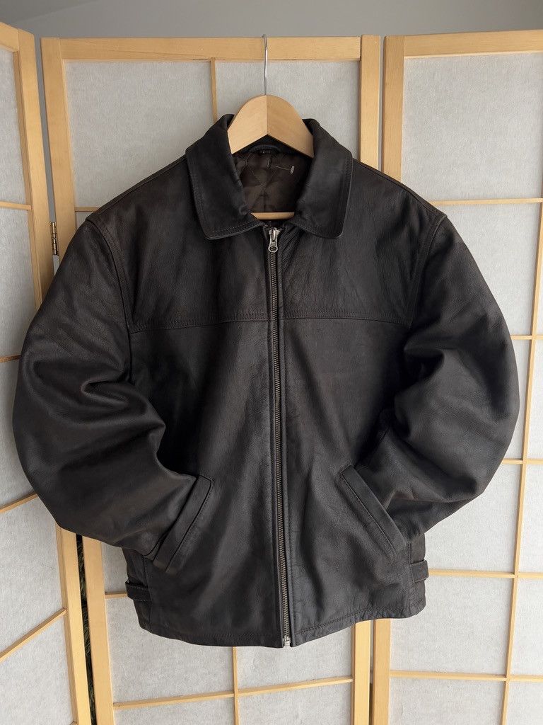 Hysteric Glamour Heavyweight vintage 90s boxy cropped bomber leather jacket L Size US L / EU 52-54 / 3 - 2 Thumbnail