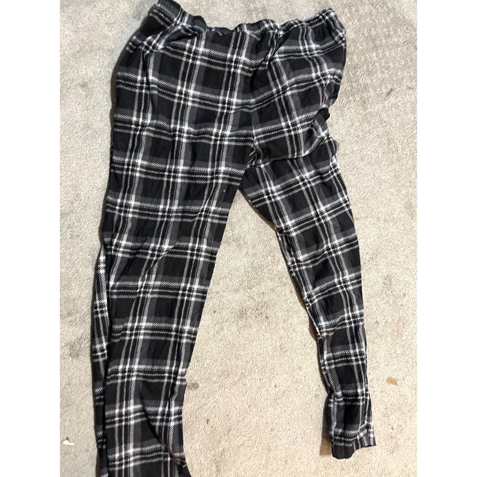 Croft & Barrow Croft & Barrow Mens Lounge Pants Pajama Plaid Black 3XLT Size Big & Tall Men Size US 39 - 2 Thumbnail