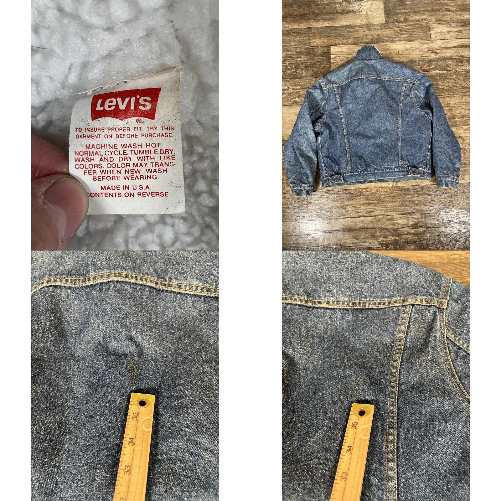 Levi's VINTAGE Levi's Trucker Jacket Men 46 REG Blue Sherpa Lined Denim USA Made San Francisco 80s Size US S / EU 44-46 / 1 - 8 Thumbnail