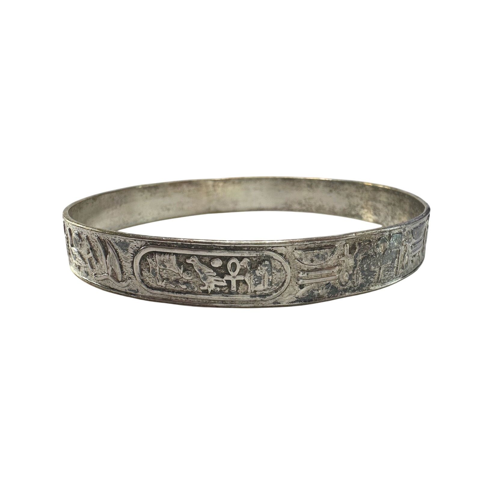 Other Symbol Etched Silverplated Bangle bracelets Stamped MEXICO Size ONE SIZE - 13 Thumbnail