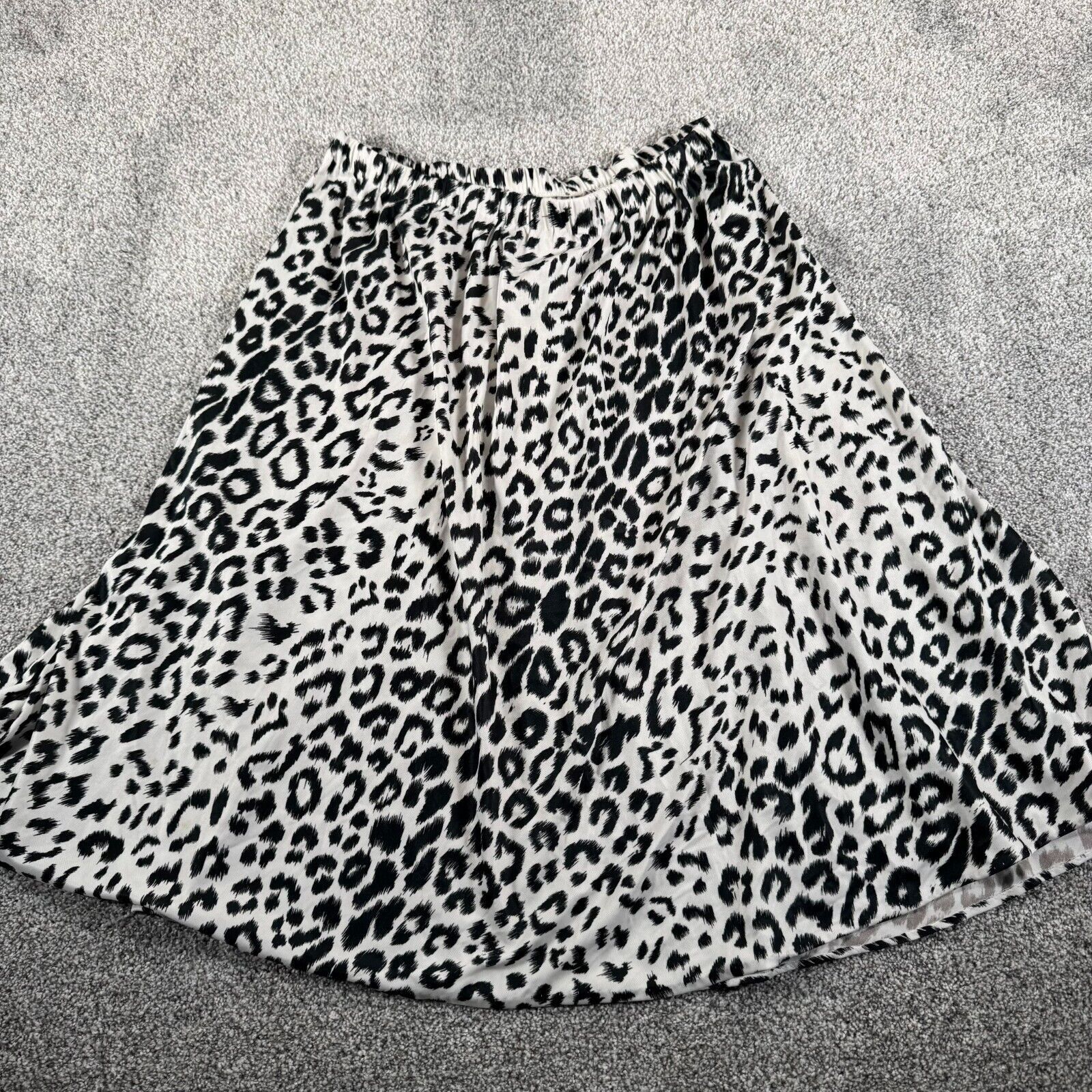 Other Vintage Skirt Size 16 Petite Skater Flowy Leopard Print 90s Size 38" / US 16 / IT 52 - 5 Thumbnail