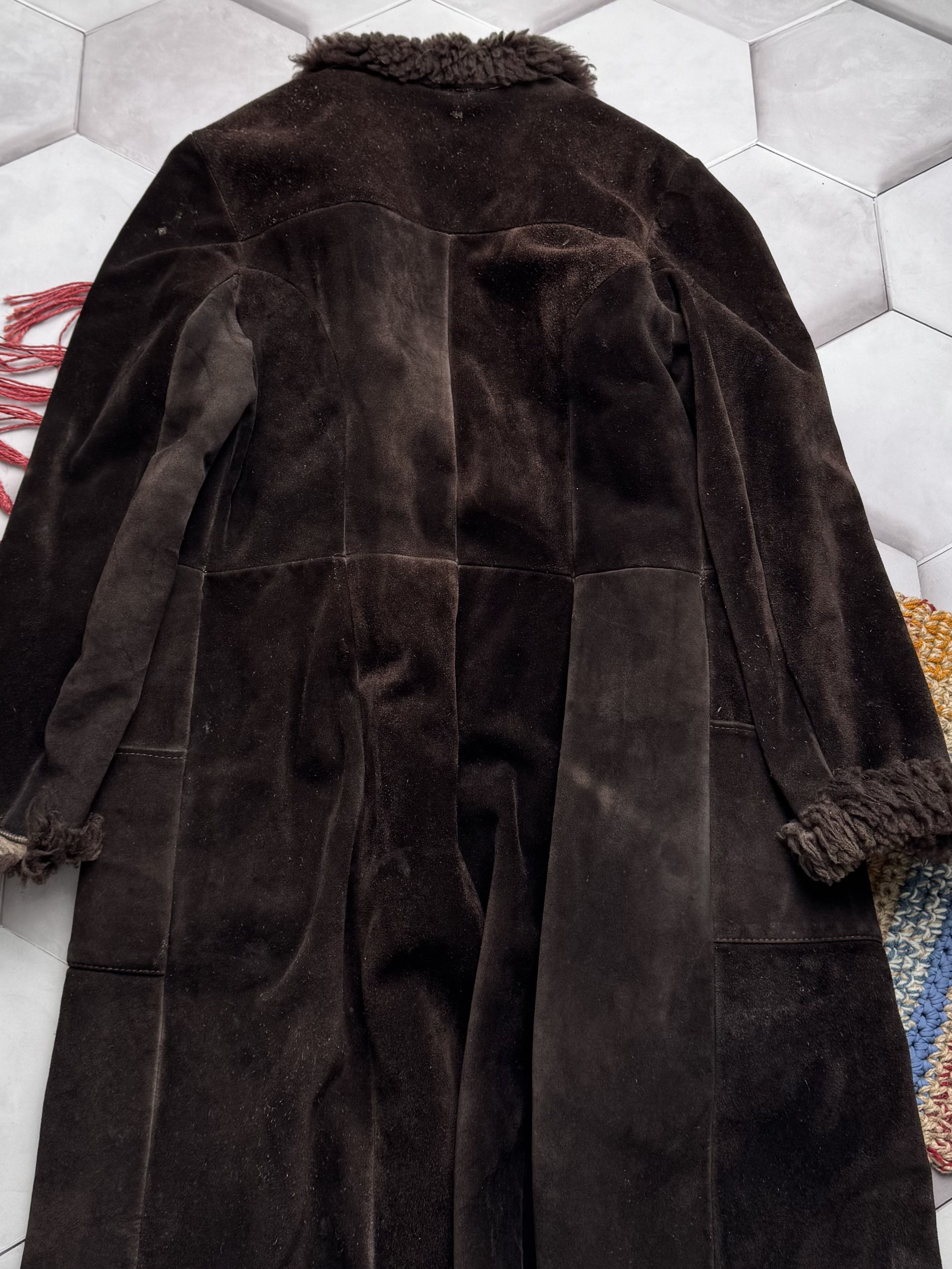 Vintage Vintage 80's Thrashed Suede Coat (E4) Size L / US 10 / IT 46 - 15 Thumbnail