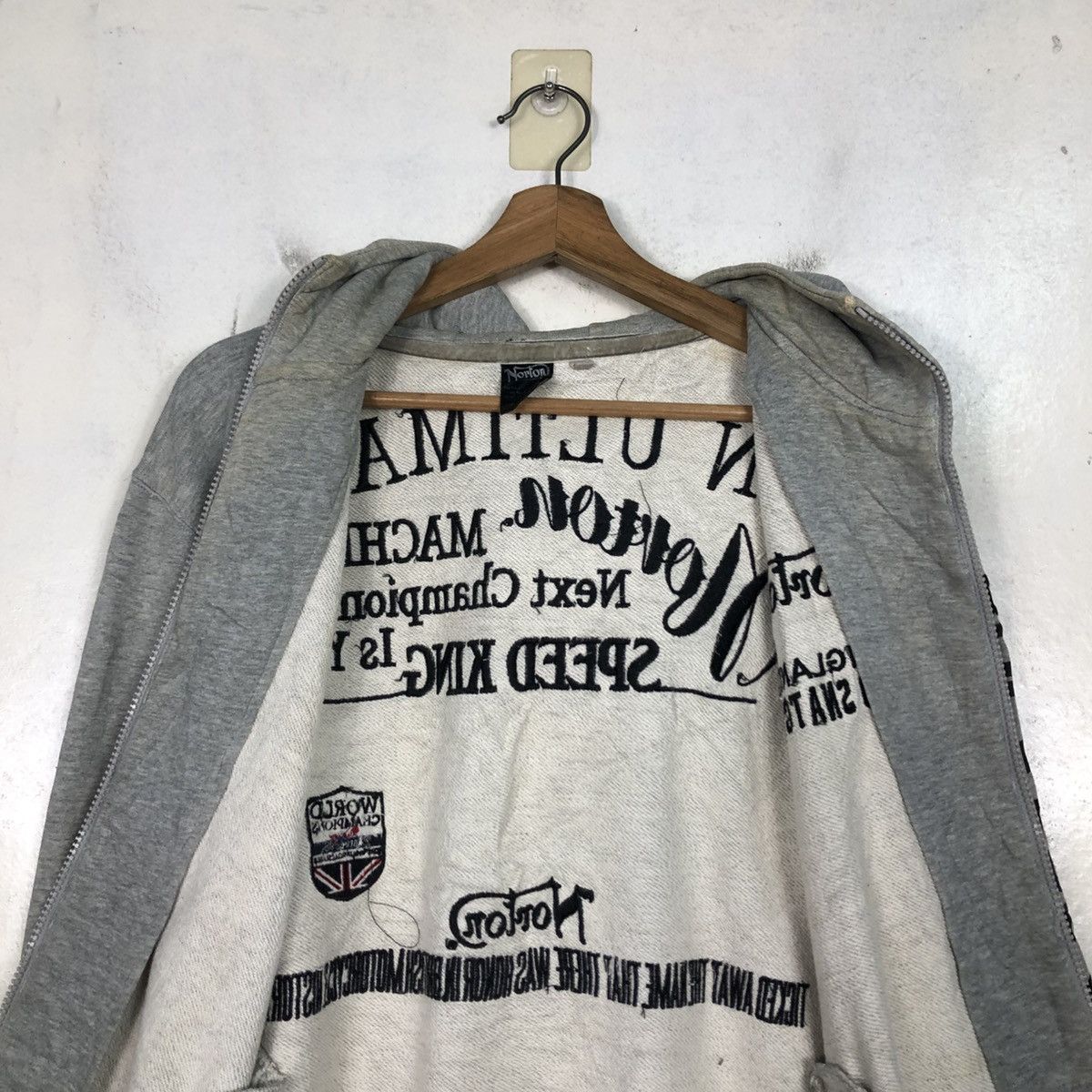 Norton 📌Punk Design Zipper Hoodie Jacket Norton Over Print Design Size US M / EU 48-50 / 2 - 19 Thumbnail