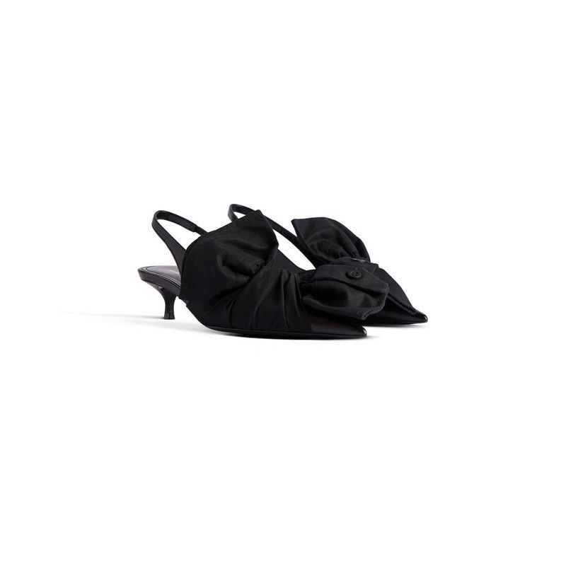 Balenciaga o1w1db10526 Knife Chemise 40mm Slingback in Black Size US 9 / IT 39 - 2 Thumbnail