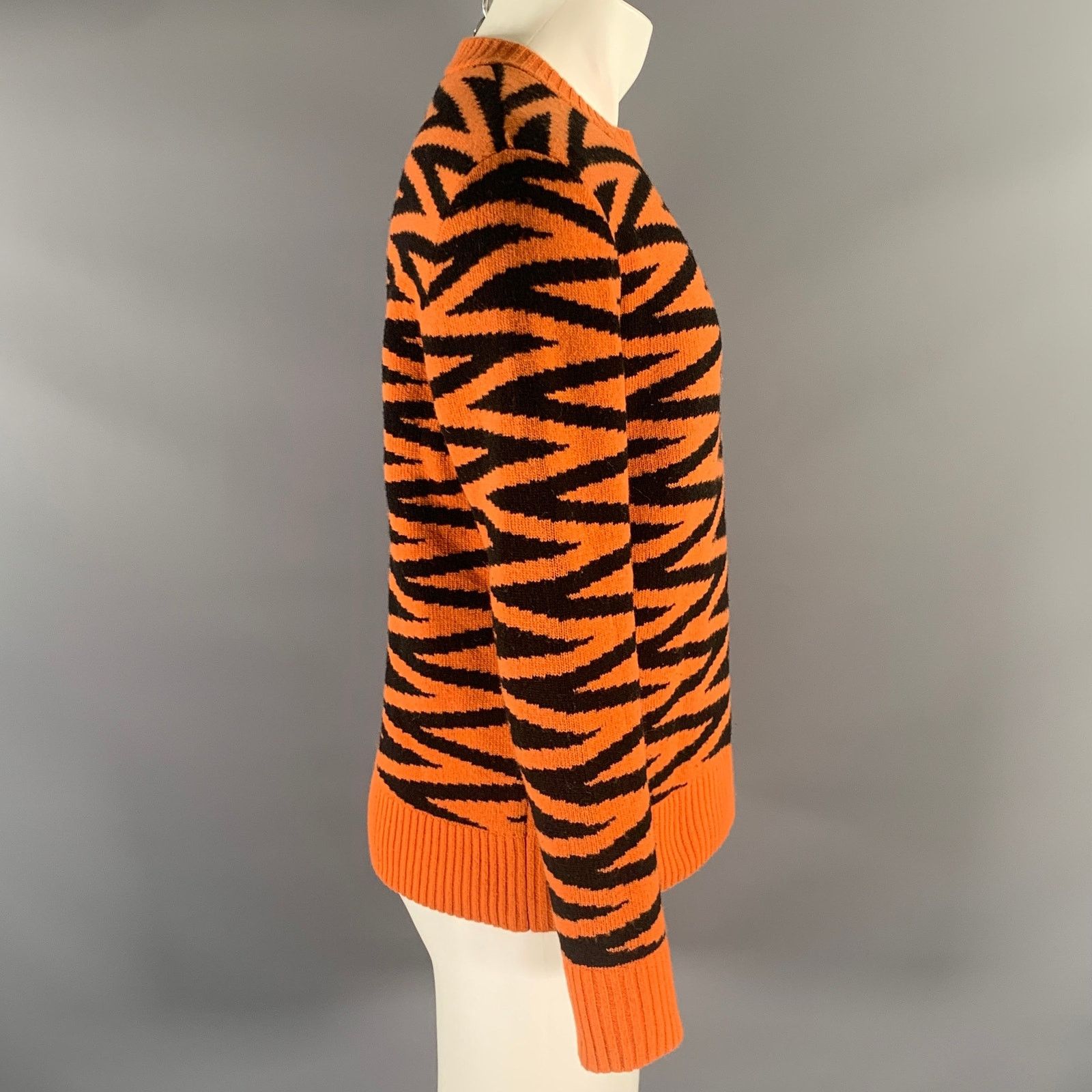 Levi's LEVI'S M Orange Black Zig Zag Wool Crew-Neck Pullover Size US M / EU 48-50 / 2 - 3 Thumbnail