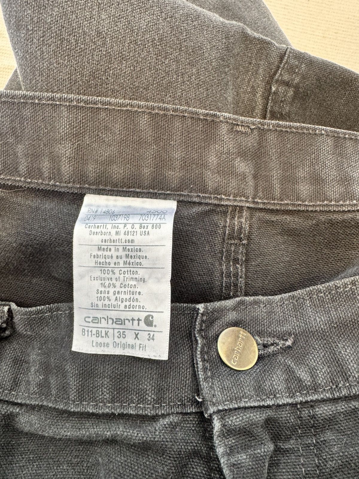 Carhartt Black Carhartt Carpenter Pants Size US 35 - 3 Thumbnail
