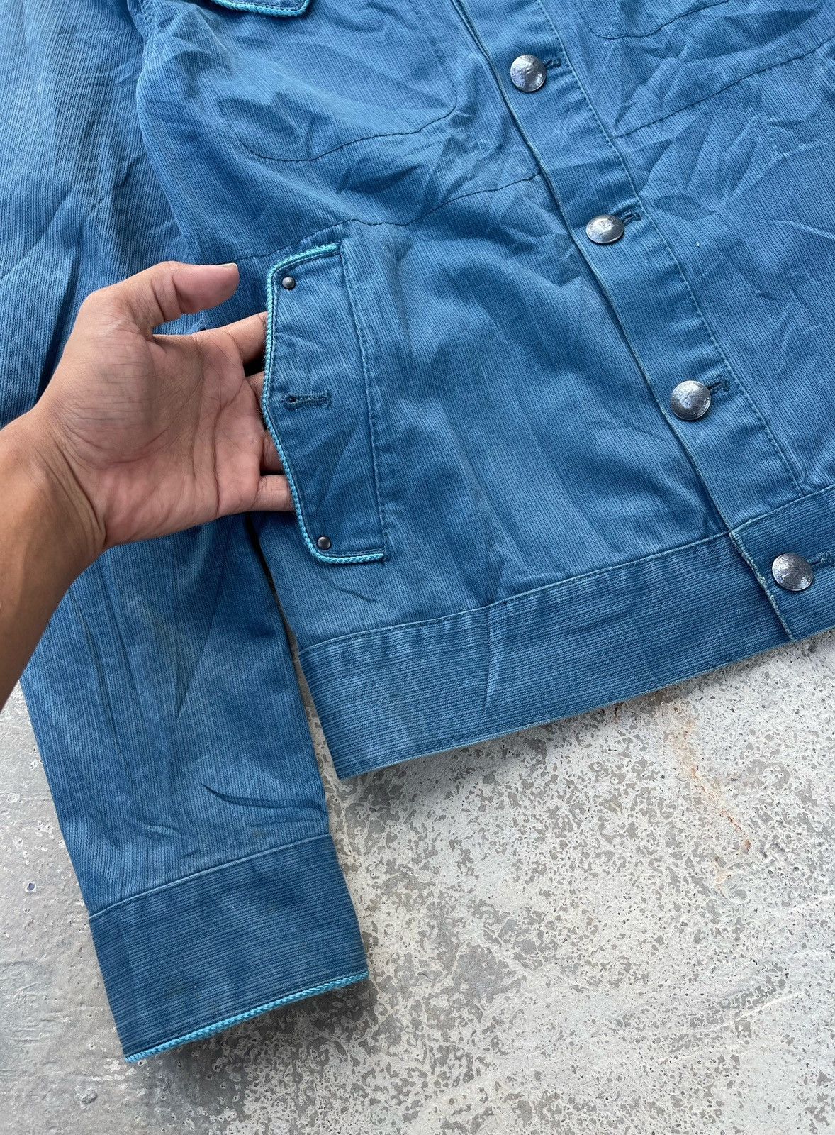 Designer × Japanese Brand × Vintage 🔥Vintage Hiromichi Nakano Indigo Western Jacket Size US L / EU 52-54 / 3 - 8 Thumbnail