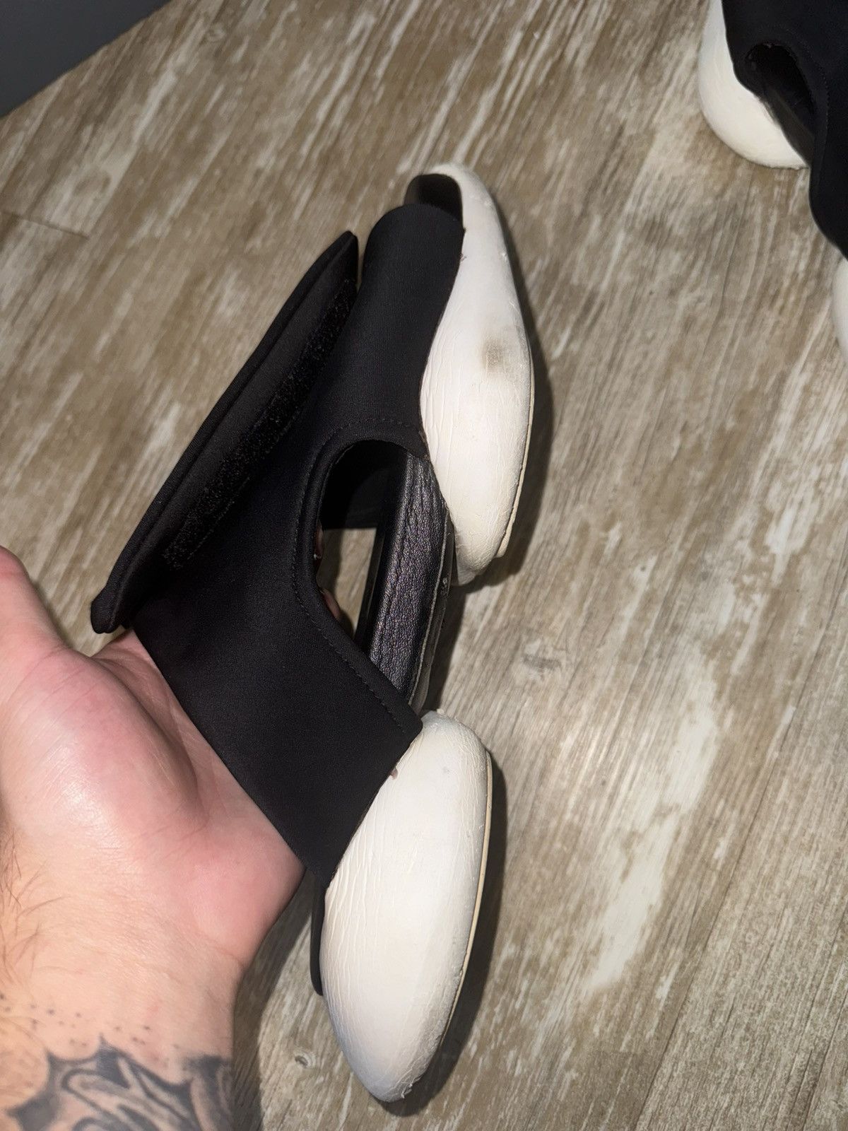 Rick Owens Rick Owen Slides 10 Black White Cargo Sandals Size US 10 / EU 43 - 7 Thumbnail