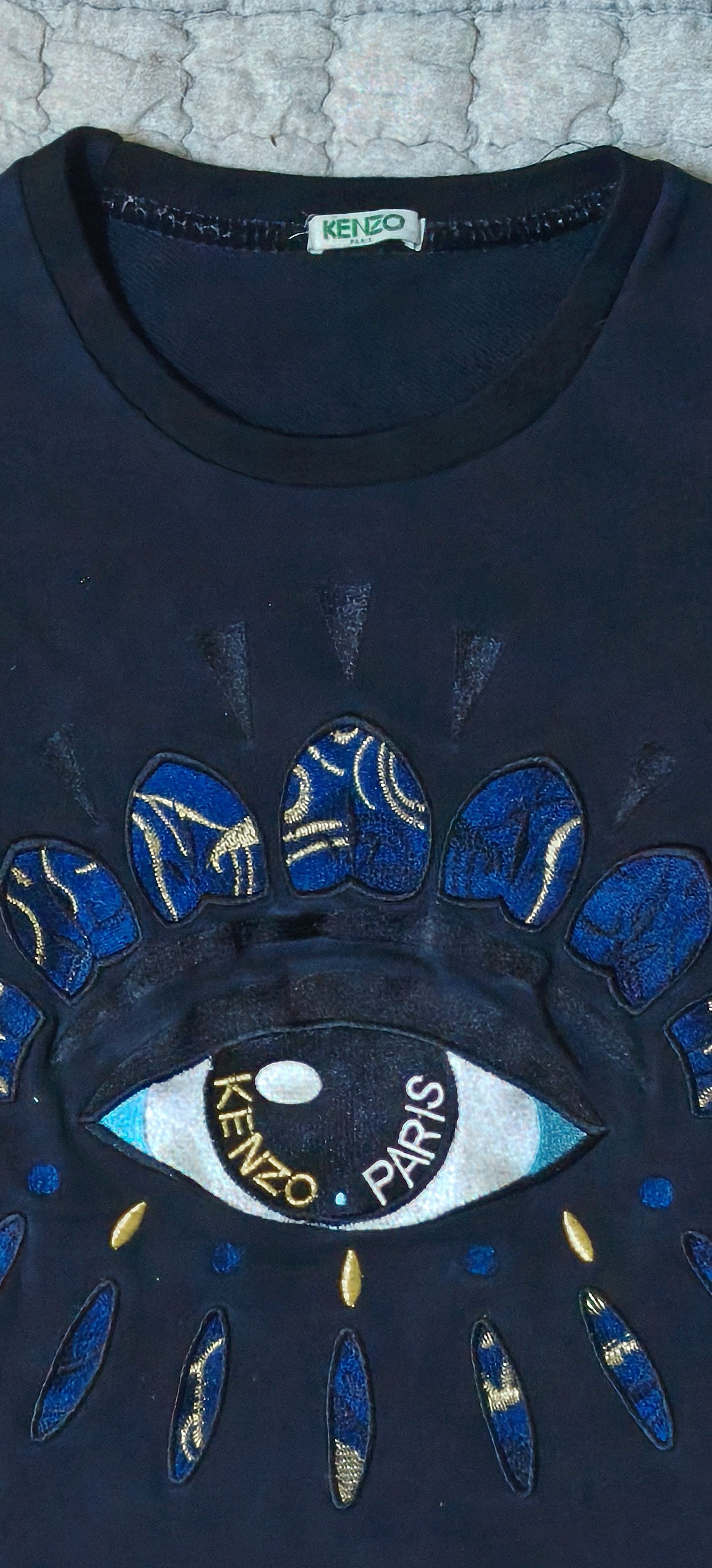 Kenzo Kenzo Paris Eye Embroidered Patchwork Sweatshirts Size US M / EU 48-50 / 2 - 2 Thumbnail