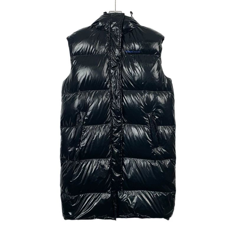 Prada Prada Size 36 Black glossy logo letter hooded zipper down j Size US XXS / EU 40 - 1 Thumbnail