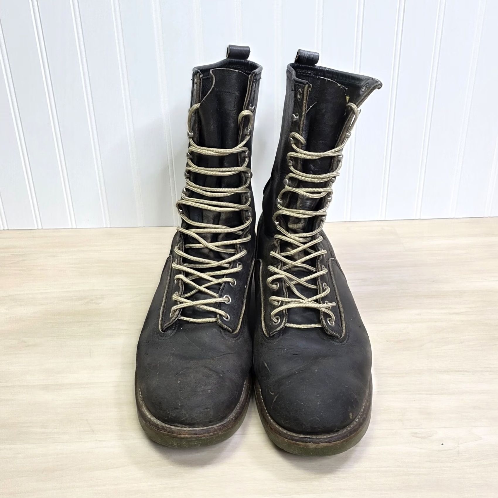 Red Wing VINTAGE Red Wing Shoes 919 Lineman Boots Shoe Leather Distressed Size 13 C Men USA Workwear Hat (?) Size US 13 / EU 46 - 3 Thumbnail