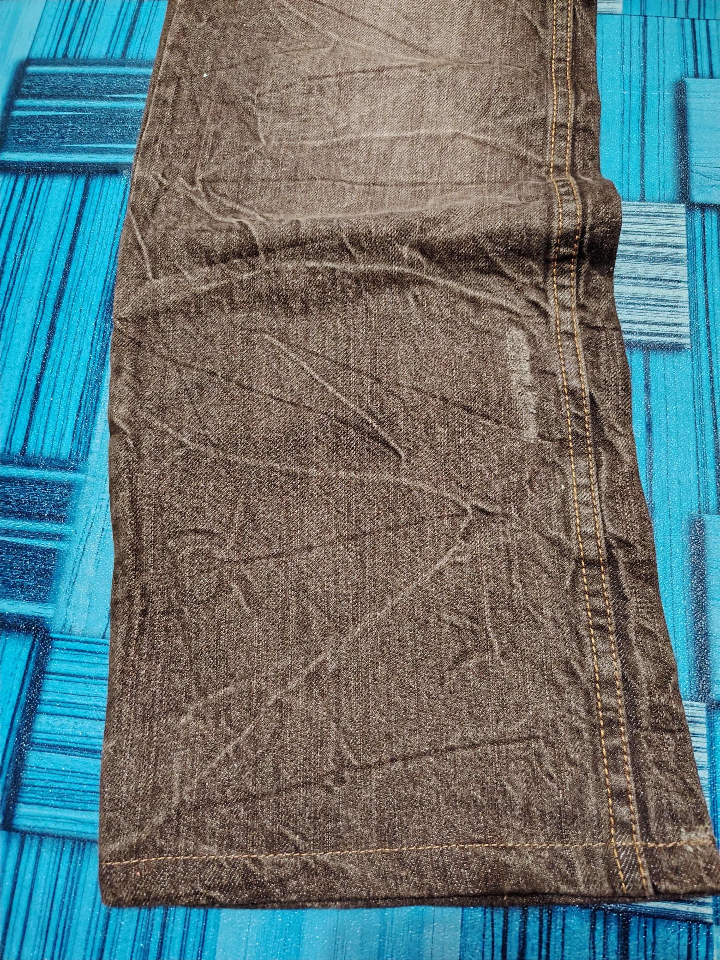 Who Decides War Rare Japanese Brown Nylaus Double waist Flared Jeans Size US 32 / EU 48 - 4 Thumbnail